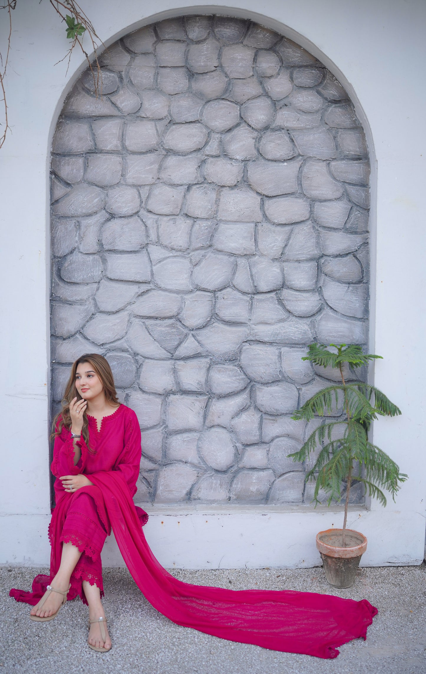 Rs 6000 Aneelas Stitched Karandi Shirt Trouser Only 2pc [Straight Daman Plain Trouser] [KR-04-B] [Dispatch Time 2 Months]