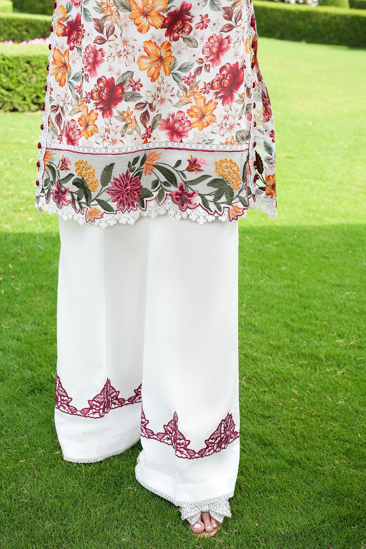 Rs 11000 Aneelas Stitched lawn Emb 3pc Chiffon Duppata [LUX-23] [Dispatch Time 2 Months]