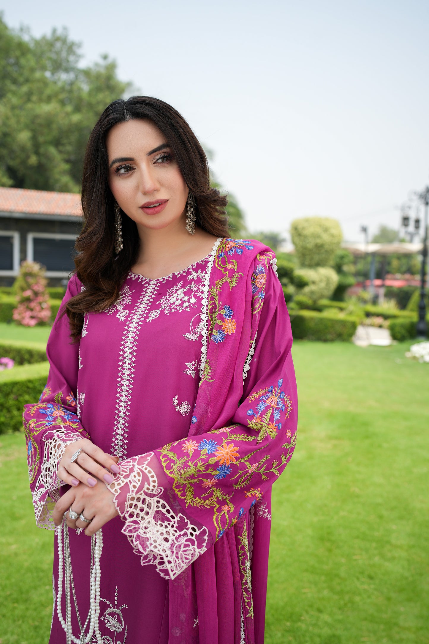 Rs 10500 Aneelas Lawn Emb Chiffon Emb Duppata Stitched 3pc [LUX-29] [Dispatch Time 45 Days]