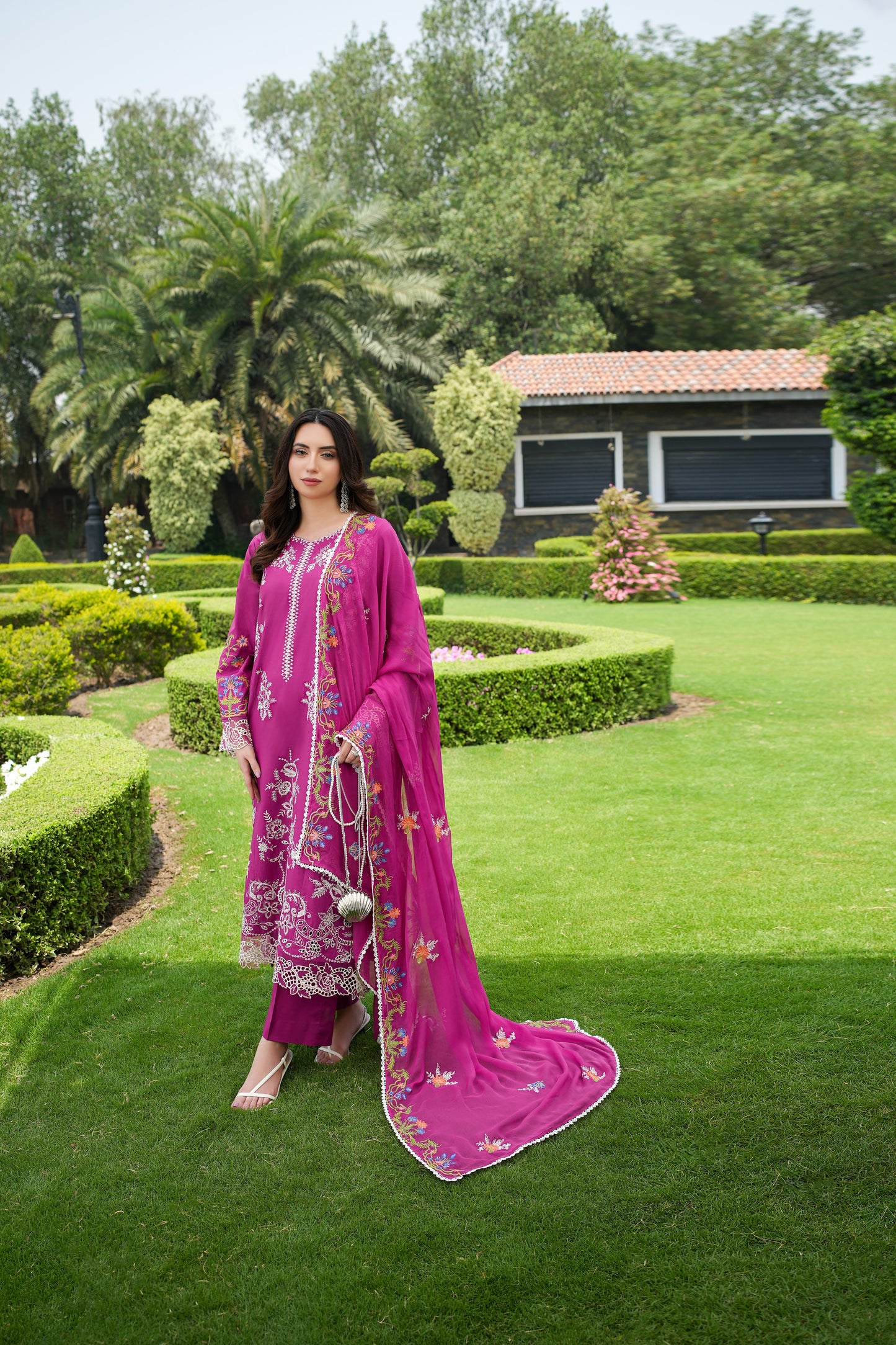 Rs 10500 Aneelas Lawn Emb Chiffon Emb Duppata Stitched 3pc [LUX-29] [Dispatch Time 45 Days]