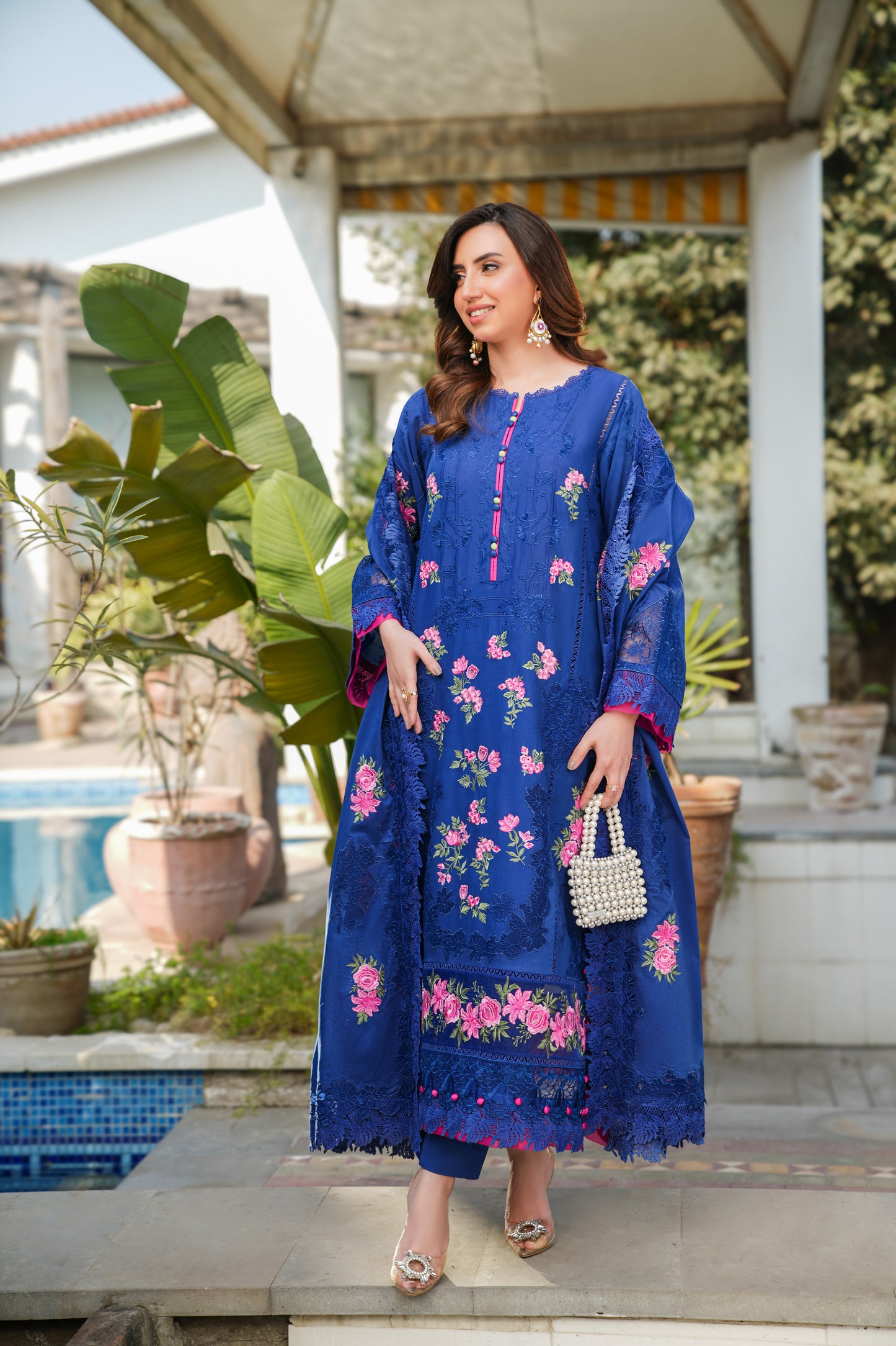 Rs 16500 Aneelas Stitched Luxury Lawn Emb Duppata 3 pc [Dispatch Time 2 Months]