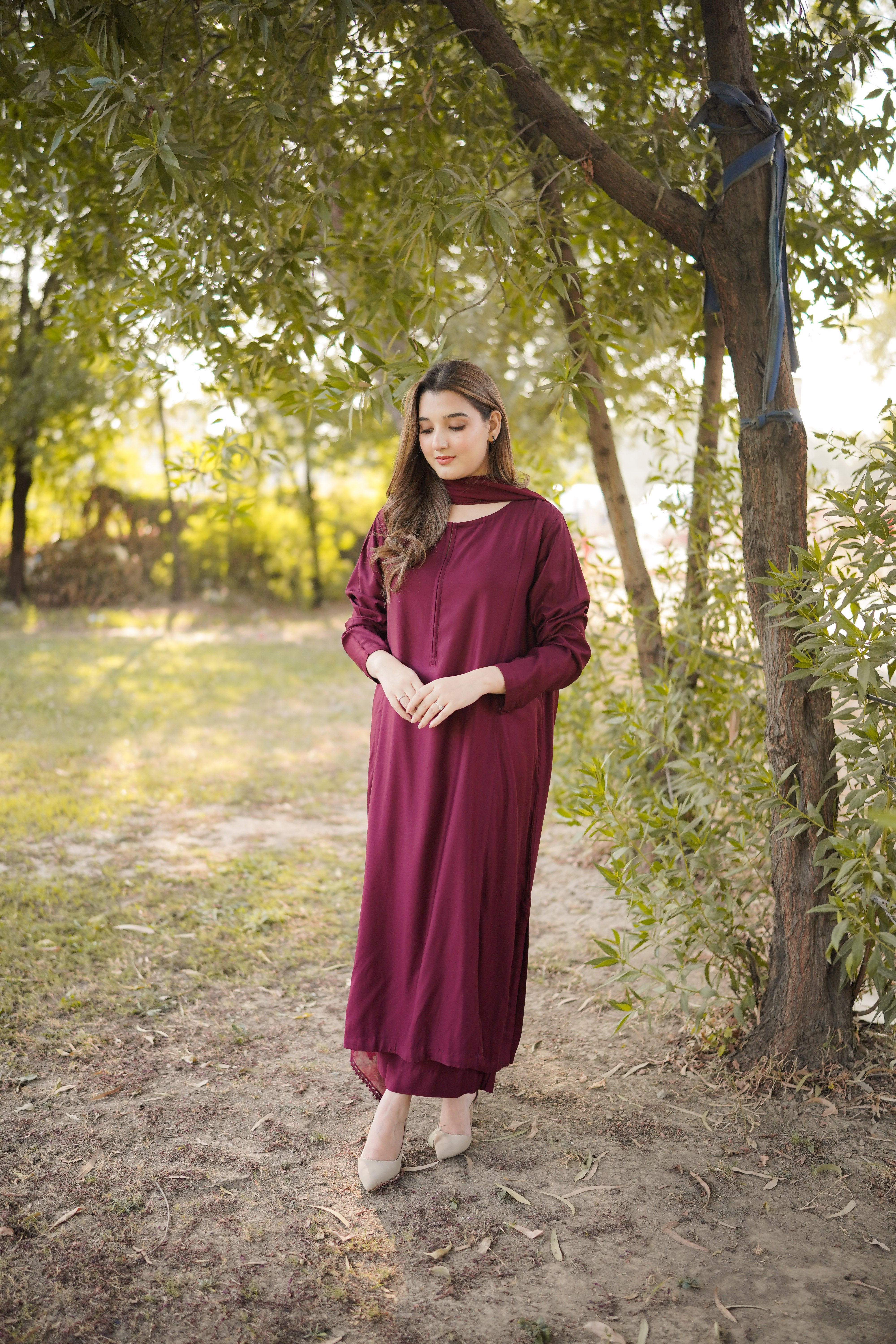 Rs 4800 Aneelas Stitched Twill Shirt Trouser [TW-01] [Dispatch Time 1 Month]