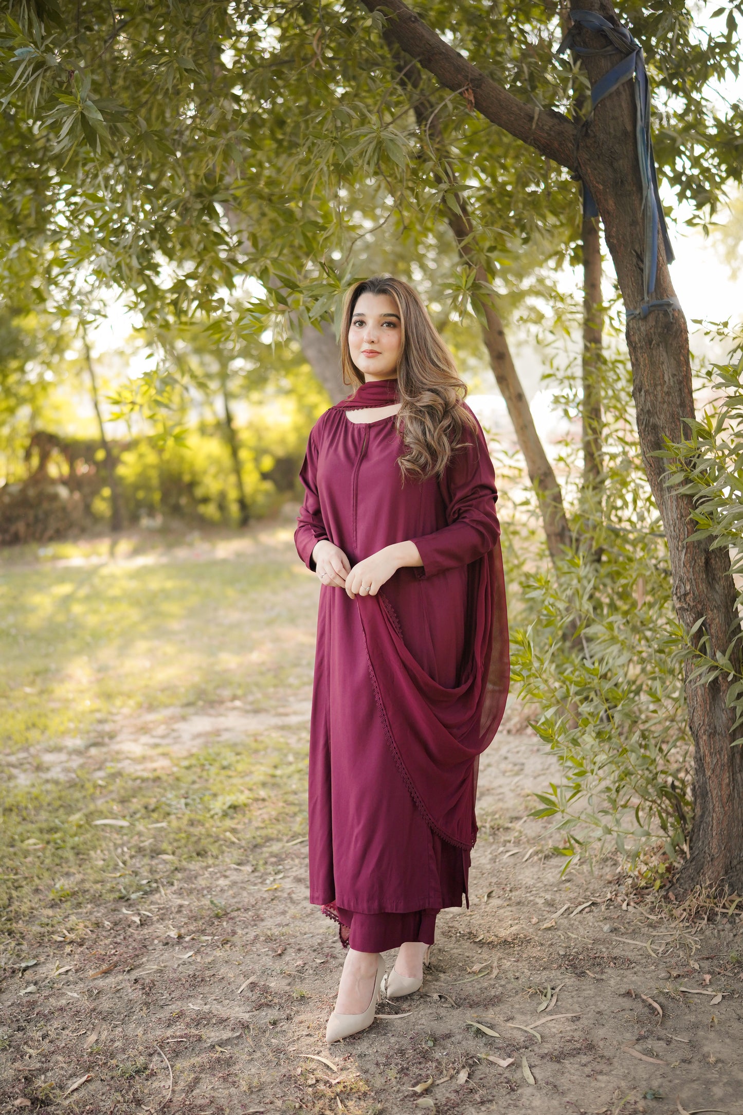 Rs 4800 Aneelas Stitched Twill Shirt Trouser [TW-01] [Dispatch Time 1 Month]