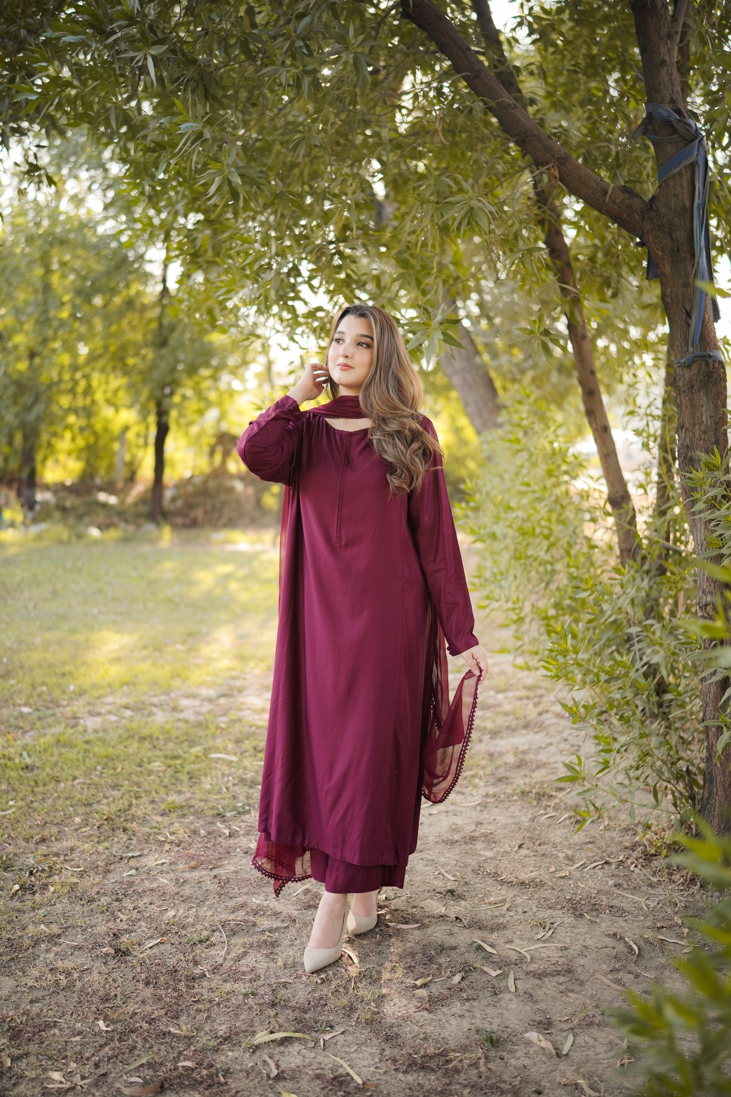 Rs 4800 Aneelas Stitched Twill Shirt Trouser [TW-01] [Dispatch Time 1 Month]