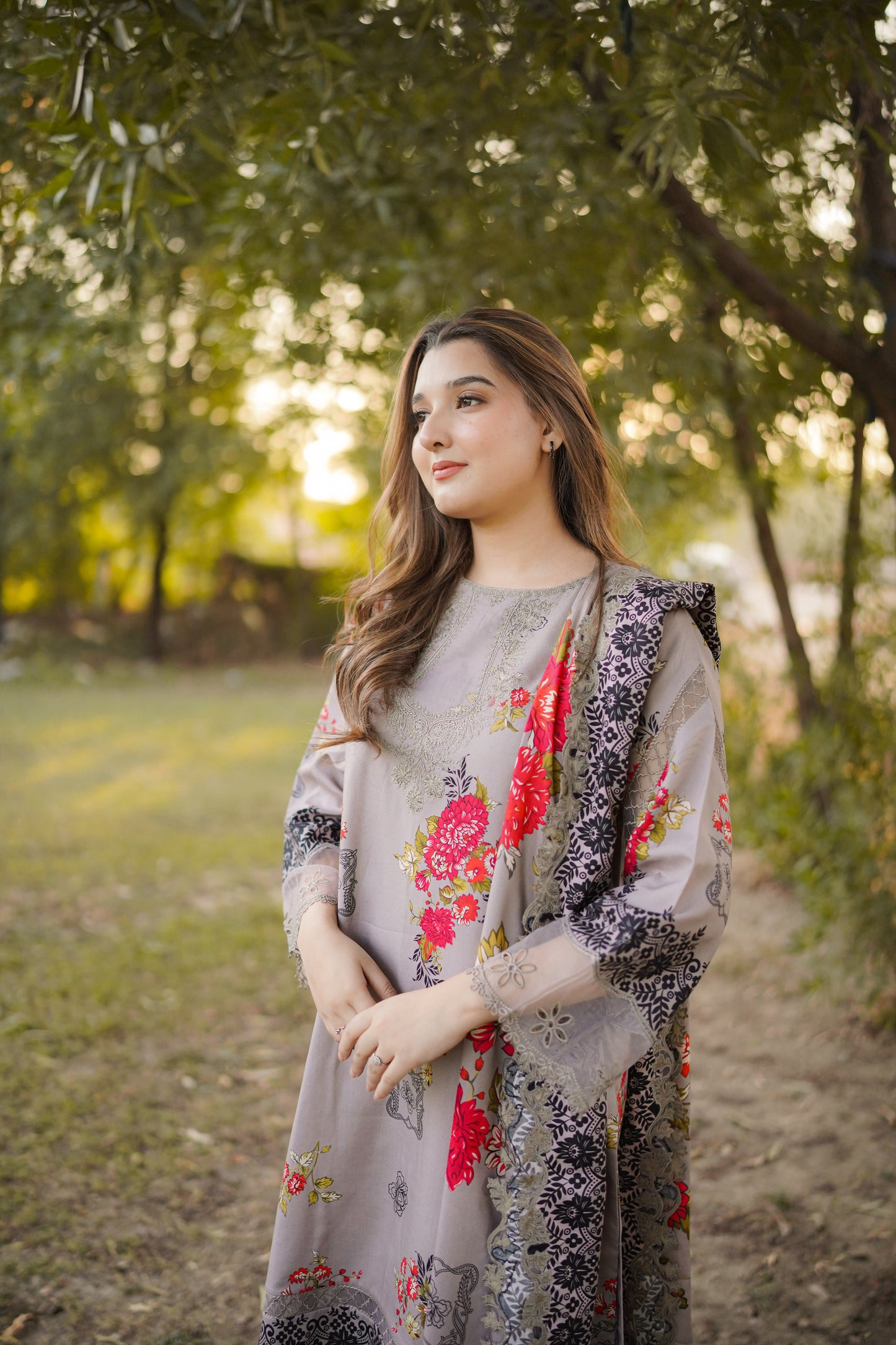 Rs 9500 Aneelas Stitched Staple Linen Emb 3pc [WPR-32] [Dispatch Time 2 Months]