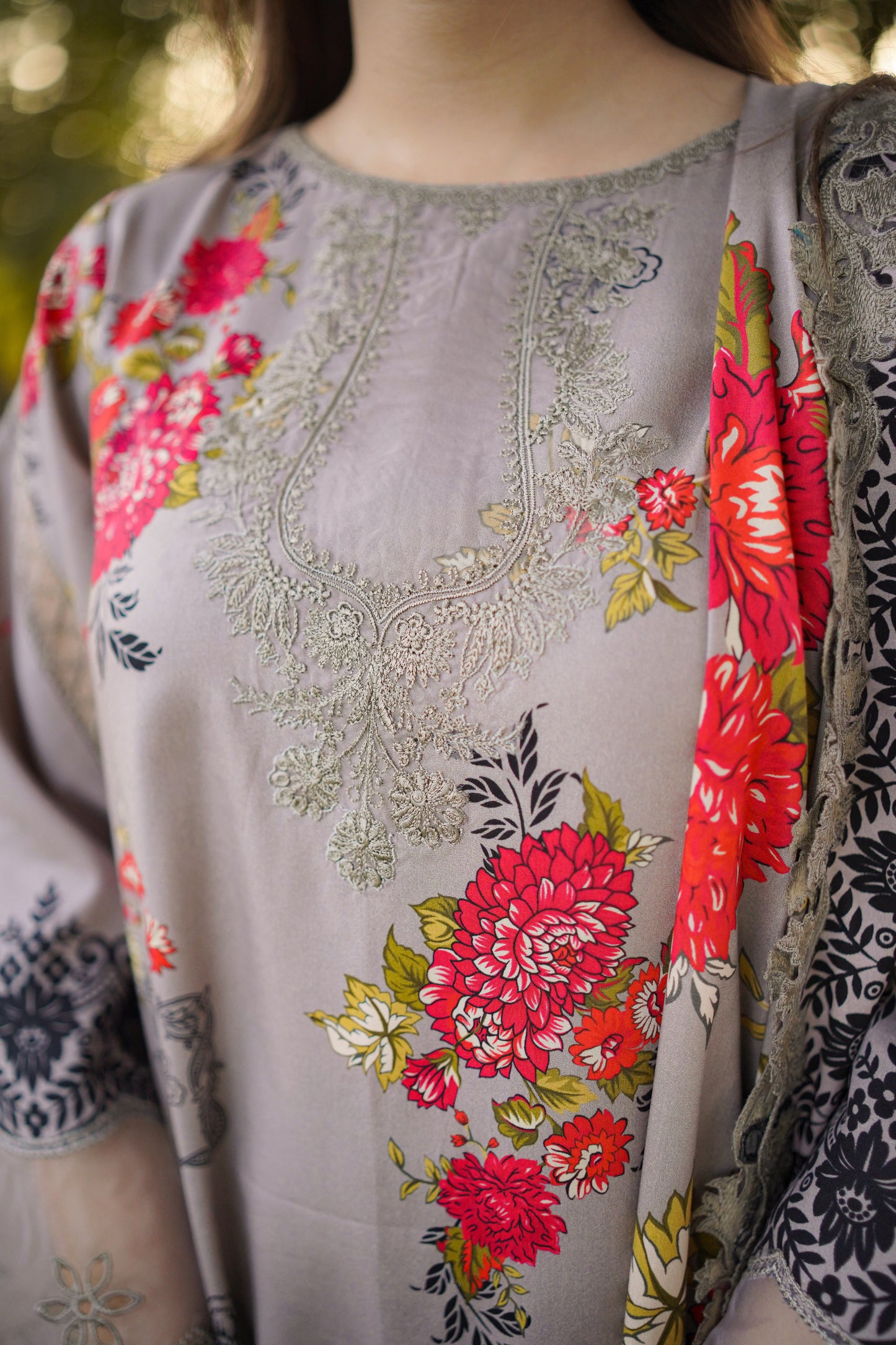 Rs 9500 Aneelas Stitched Staple Linen Emb 3pc [WPR-32] [Dispatch Time 2 Months]