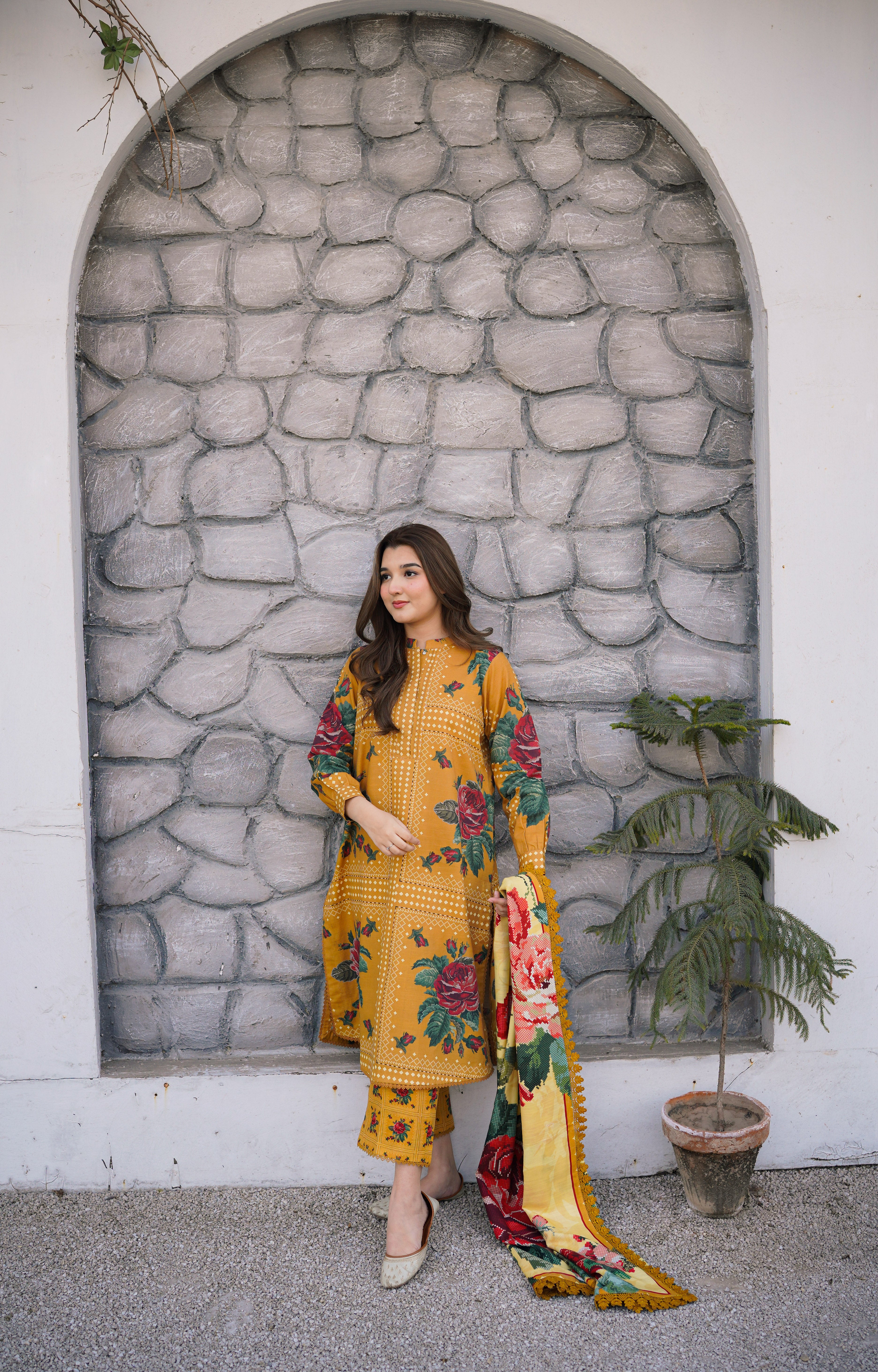 Rs 6500 Aneelas Stitched Khadar Printed 3pc [WPR-33] [Dispatch Time 2 Months]