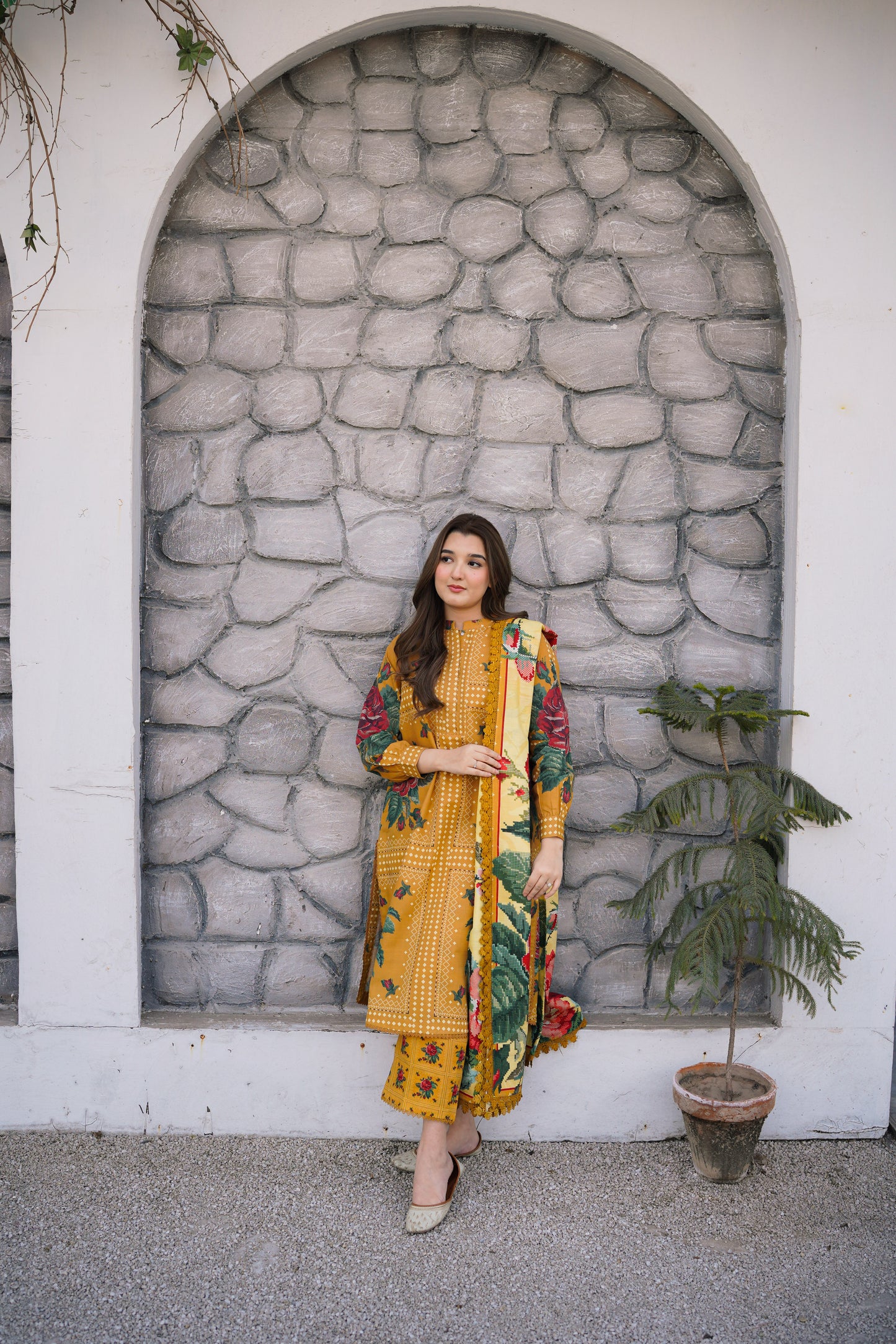 Rs 6500 Aneelas Stitched Khadar Printed 3pc [WPR-33] [Dispatch Time 2 Months]