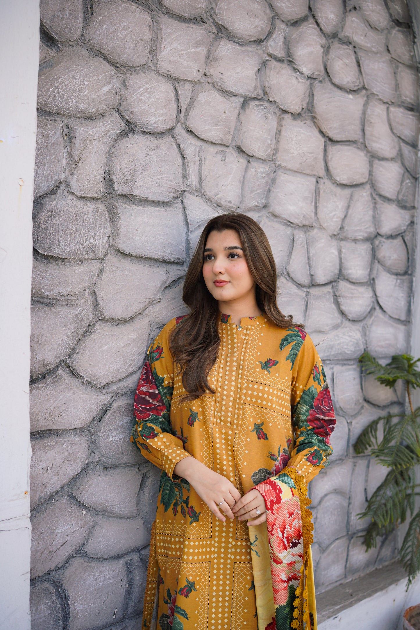 Rs 6500 Aneelas Stitched Khadar Printed 3pc [WPR-33] [Dispatch Time 2 Months]