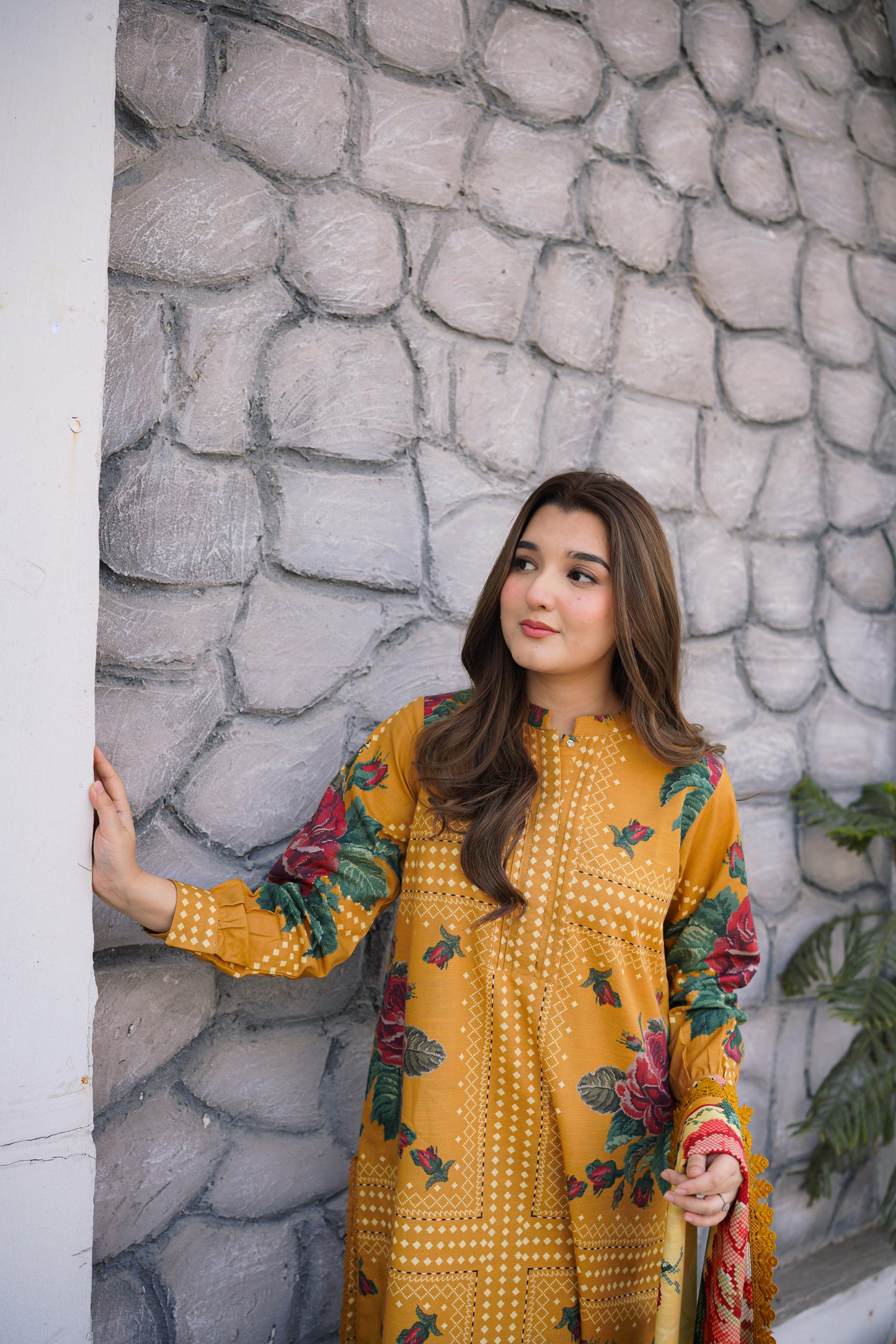 Rs 6500 Aneelas Stitched Khadar Printed 3pc [WPR-33] [Dispatch Time 2 Months]