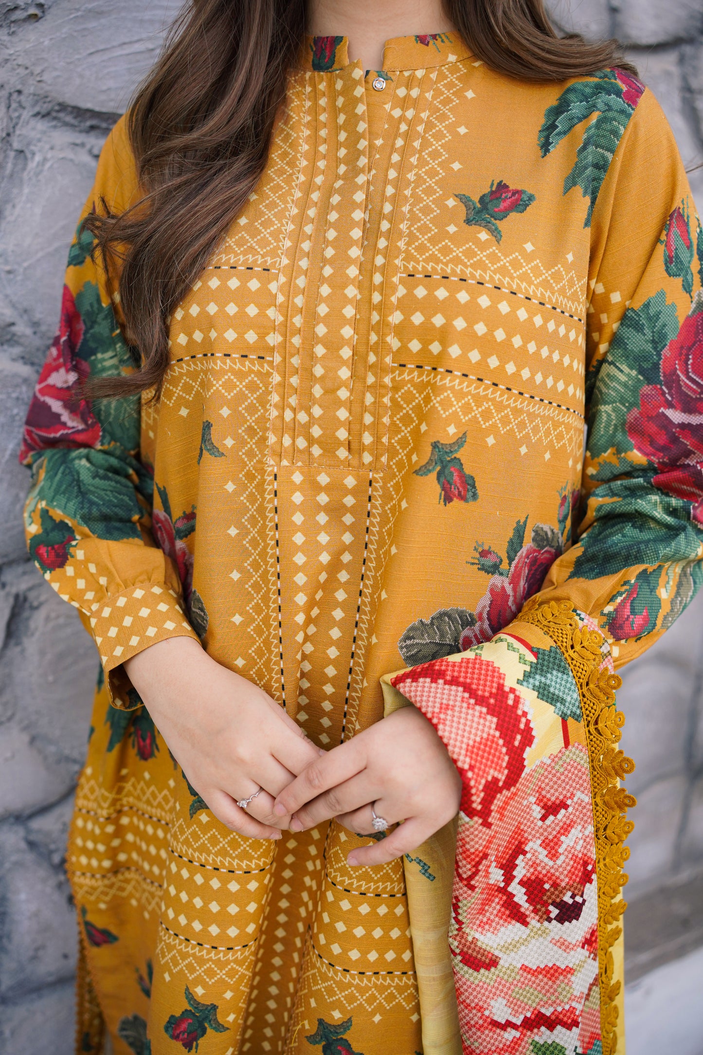 Rs 6500 Aneelas Stitched Khadar Printed 3pc [WPR-33] [Dispatch Time 2 Months]