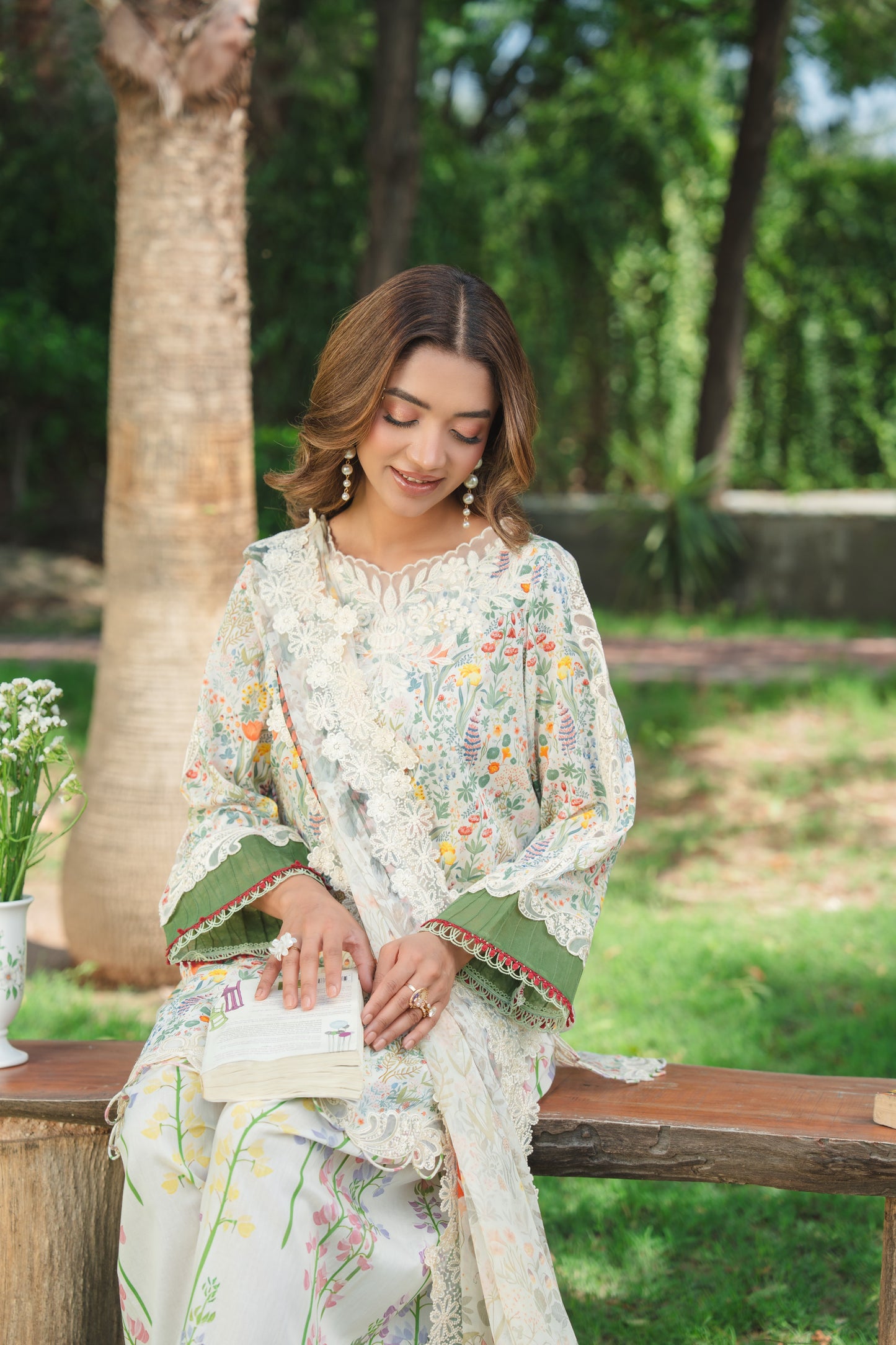 Rs 15450 Aneelas Stitched Print Emb Lawn Print Emb 3pc Chiffon Duppata [SPR-26-37-A] [Dispatch Time 2.5 Months]