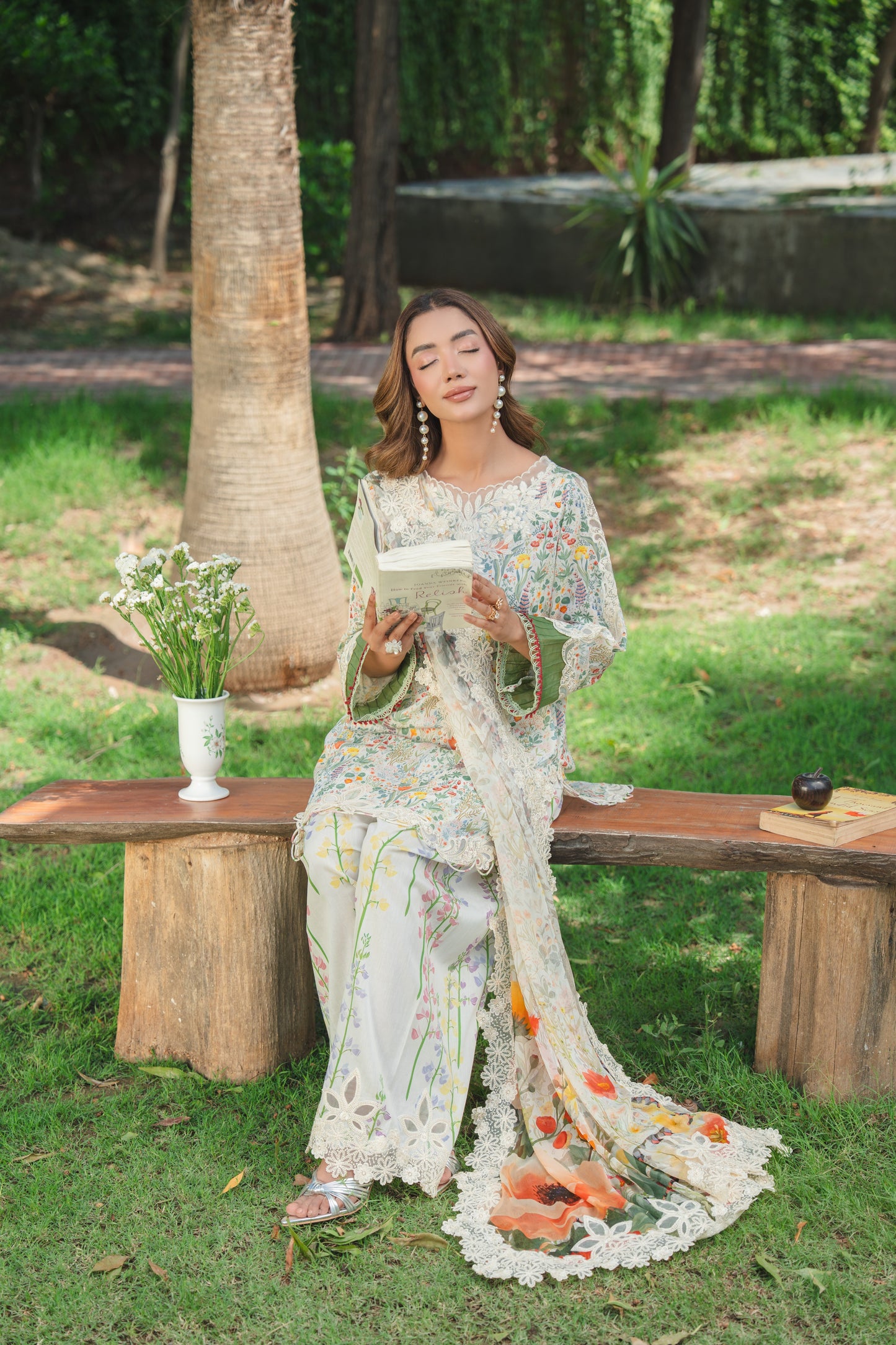 Rs 15450 Aneelas Stitched Print Emb Lawn Print Emb 3pc Chiffon Duppata [SPR-26-37-A] [Dispatch Time 2.5 Months]