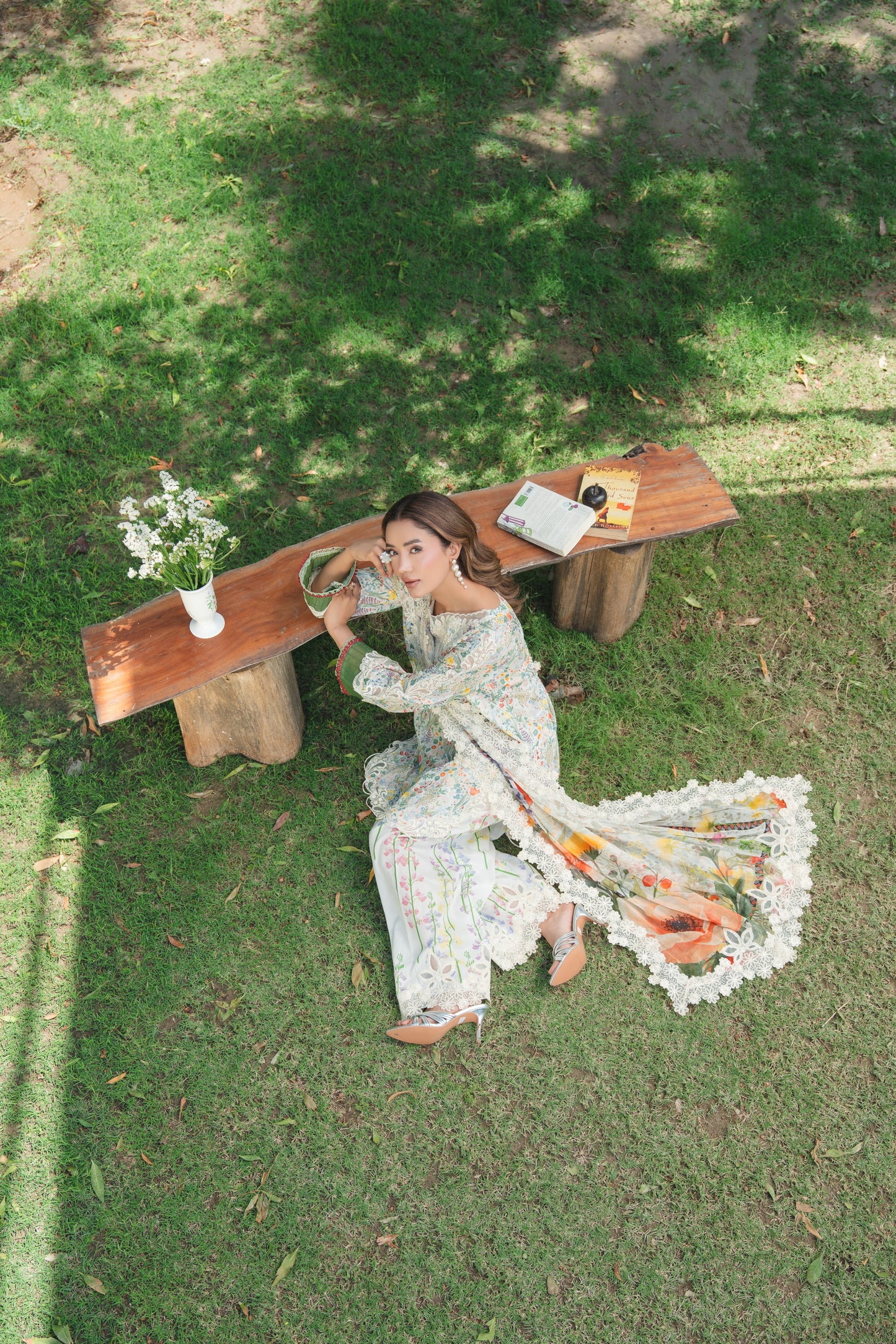Rs 15450 Aneelas Stitched Print Emb Lawn Print Emb 3pc Chiffon Duppata [SPR-26-37-A] [Dispatch Time 2.5 Months]