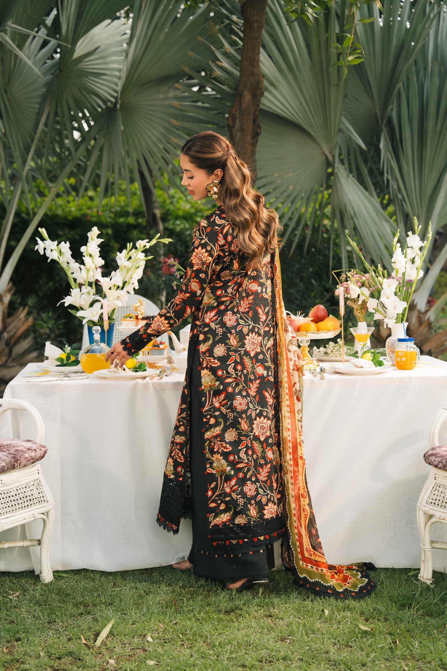 Rs 13500 Aneelas Stitched Lawn Emb Print Chiffon Duppata 3pc [SPR-26-30-A] [Dispatch Time 2 Months]