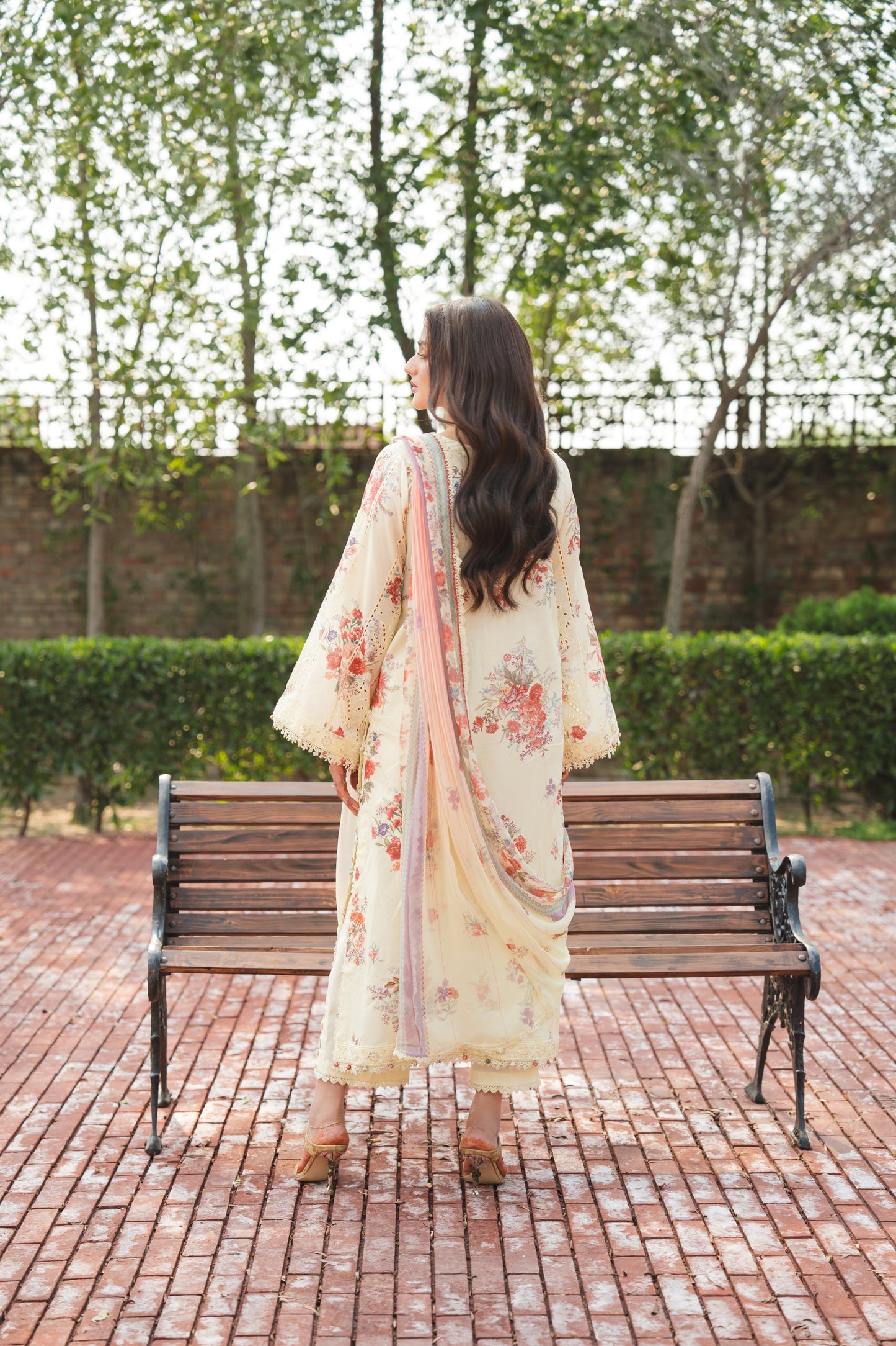 Rs 14950 Aneelas Stitched Print Emb Lawn 3pc Chiffon Duppata [SPR-26-46-A] [Dispatch Time 2.5 Months]
