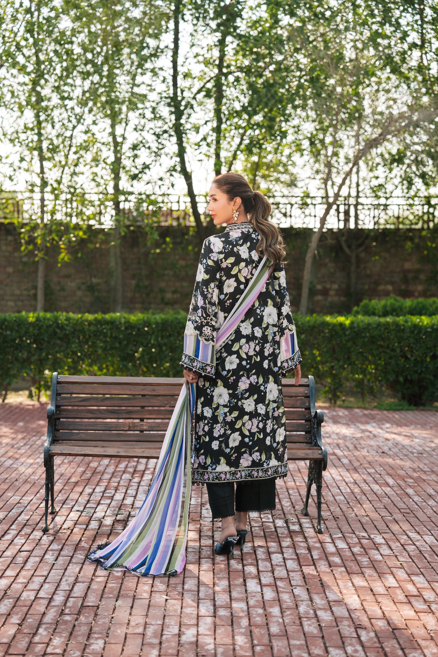 Rs 13500 Aneelas Stitched Lawn Print Emb 3pc [SPR-26-24-A] [Dispatch Time 2 Months]