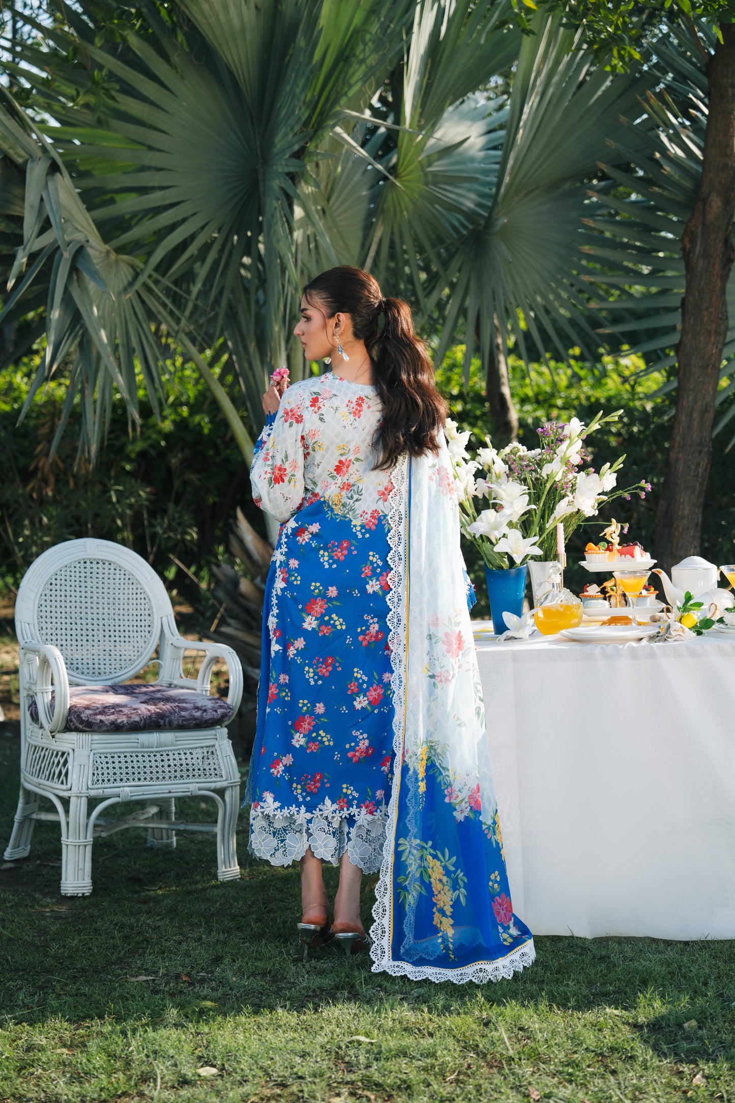 Rs 14000 Aneelas Stitched Emb Printed Lawn 3pc With Printed Chiffon Duppata [SPR-26-39] [Dispatch Time 2 Month]