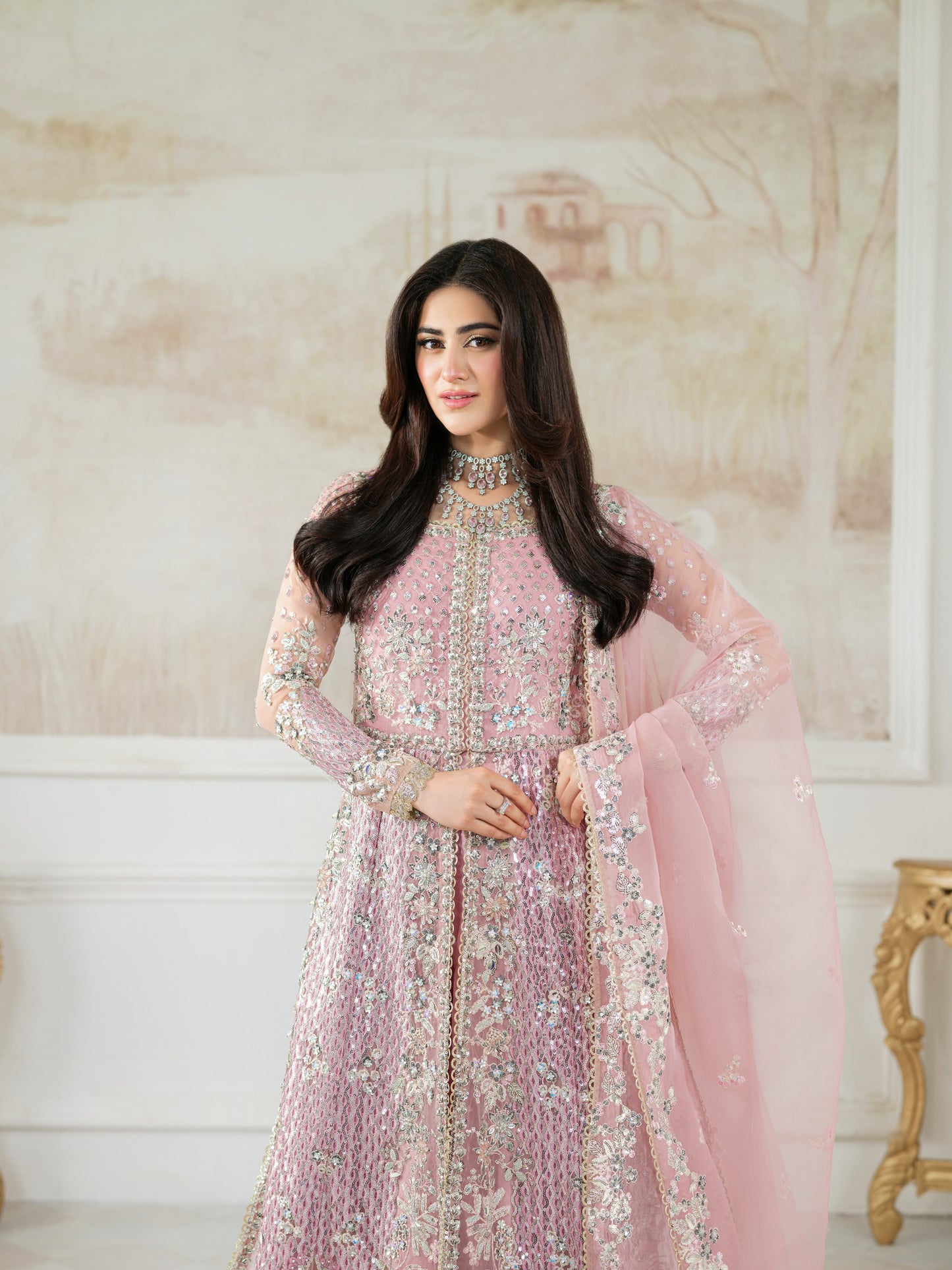Aneelas Stitched Wedding/ Bridal Ada Work 3pc [BR-05] [Dispatch Time 2 Months]