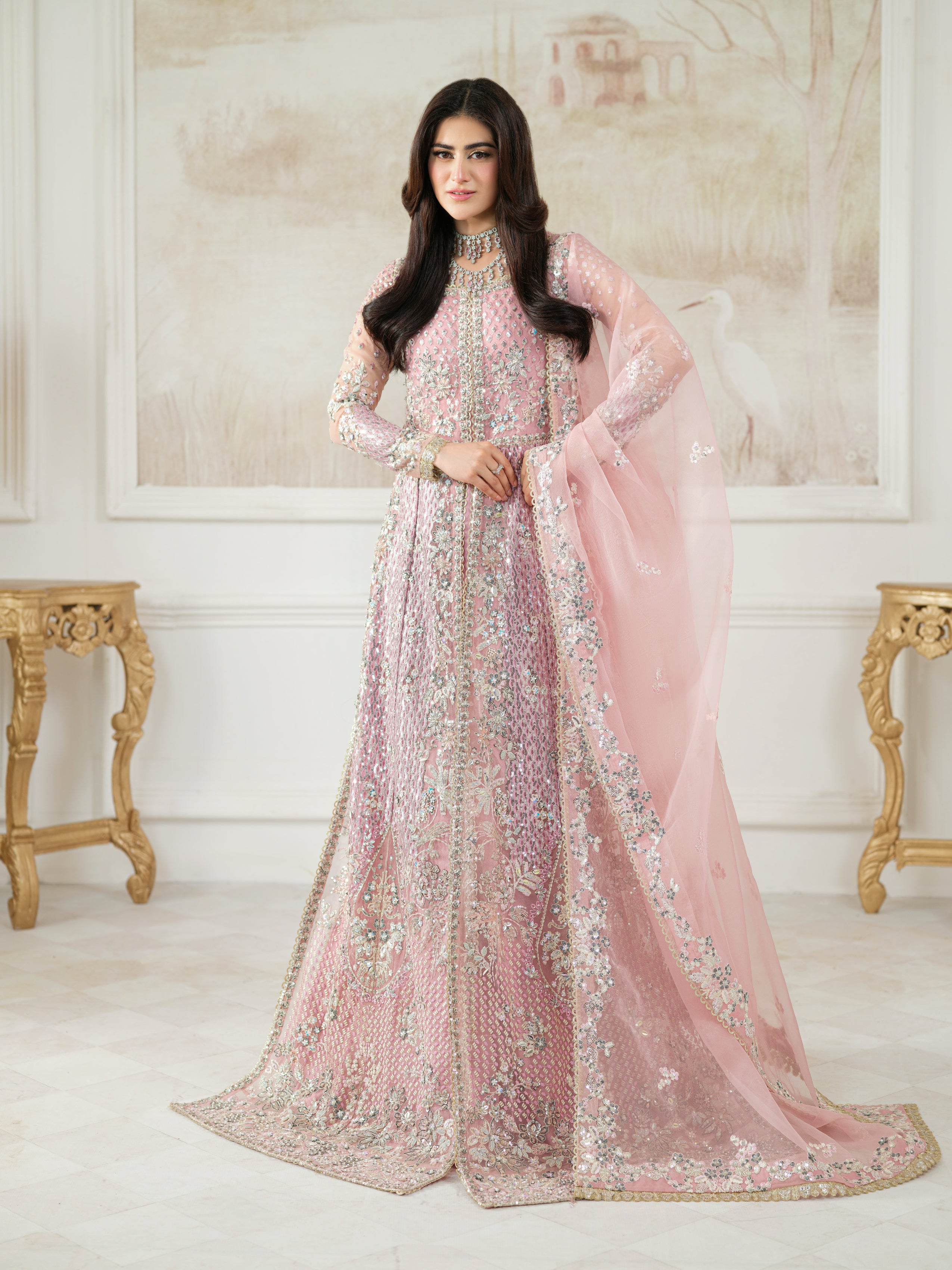 Rs 37500 Aneelas Stitched Wedding/ Bridal Ada Work 3pc [BR-05] [Dispatch Time 2 Months]