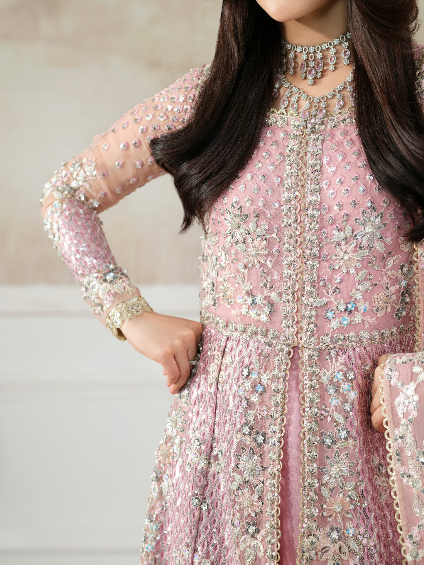 Aneelas Stitched Wedding/ Bridal Ada Work 3pc [BR-05] [Dispatch Time 2 Months]