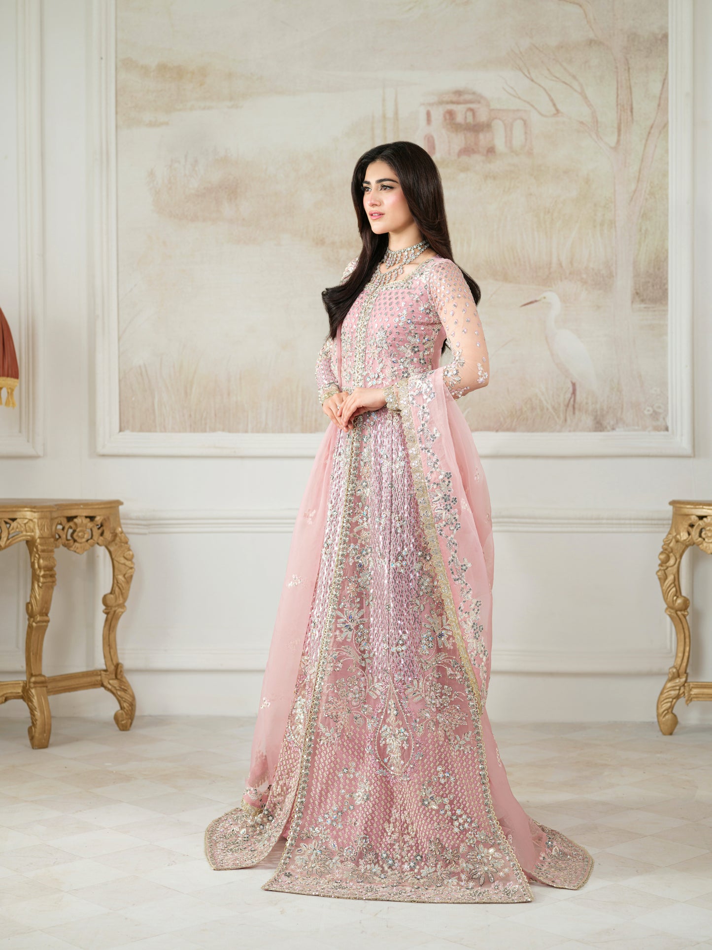 Aneelas Stitched Wedding/ Bridal Ada Work 3pc [BR-05] [Dispatch Time 2 Months]