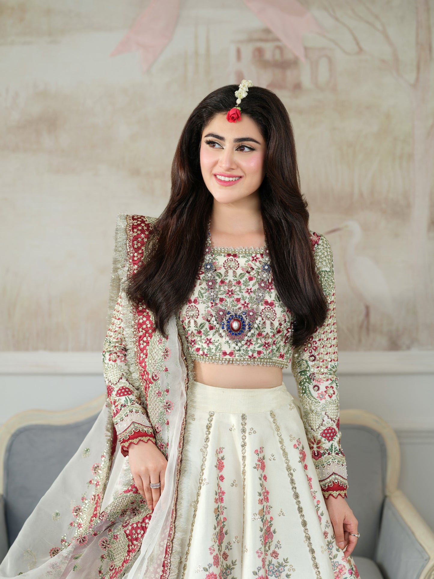 Rs 42000 Aneelas Stitched Bridal Choli Lehenga 3pc [BR-08-A] [Dispatch Ready]