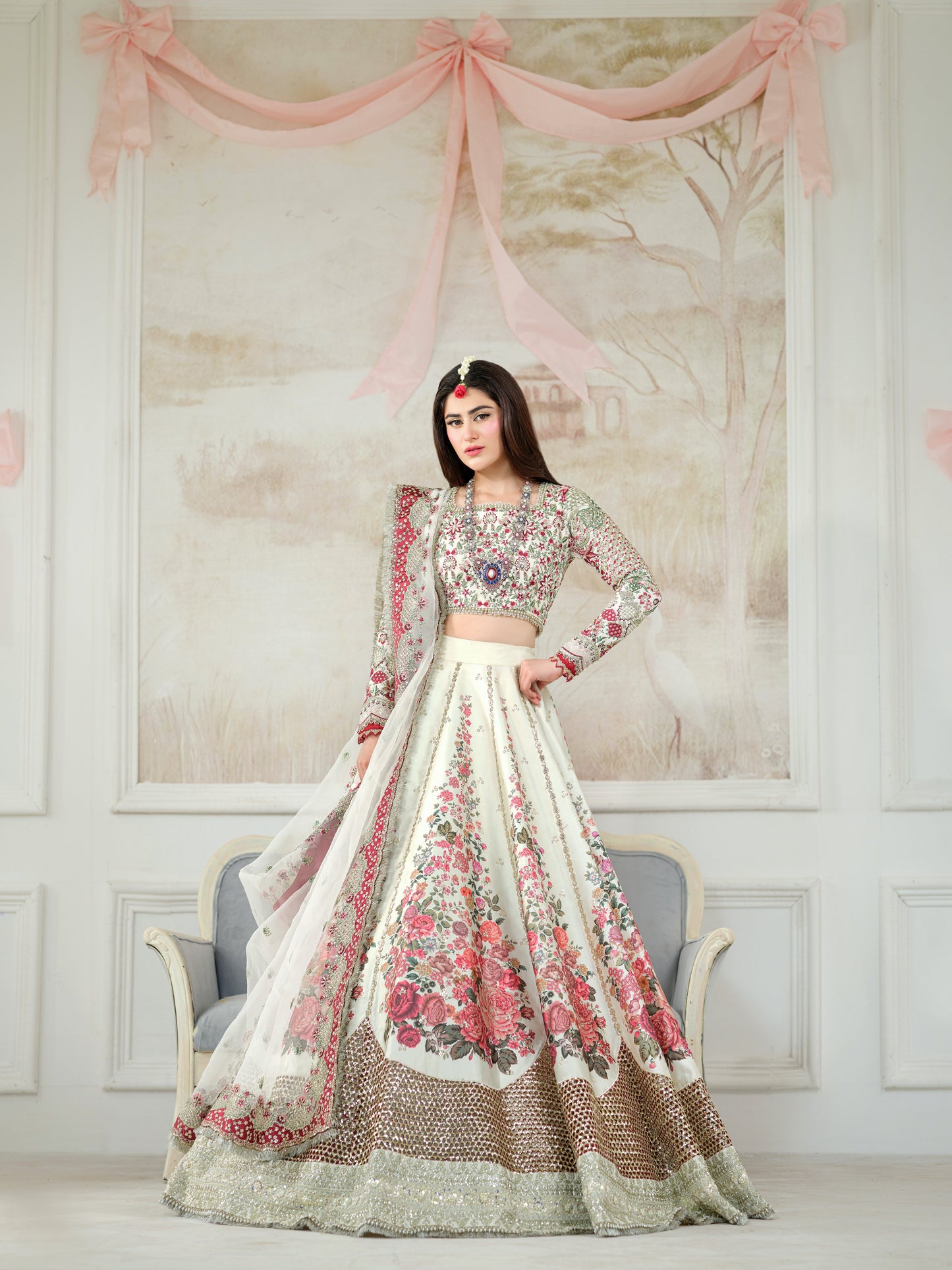 Rs 42000 Aneelas Stitched Bridal Choli Lehenga 3pc [BR-08-A] [Dispatch Ready]