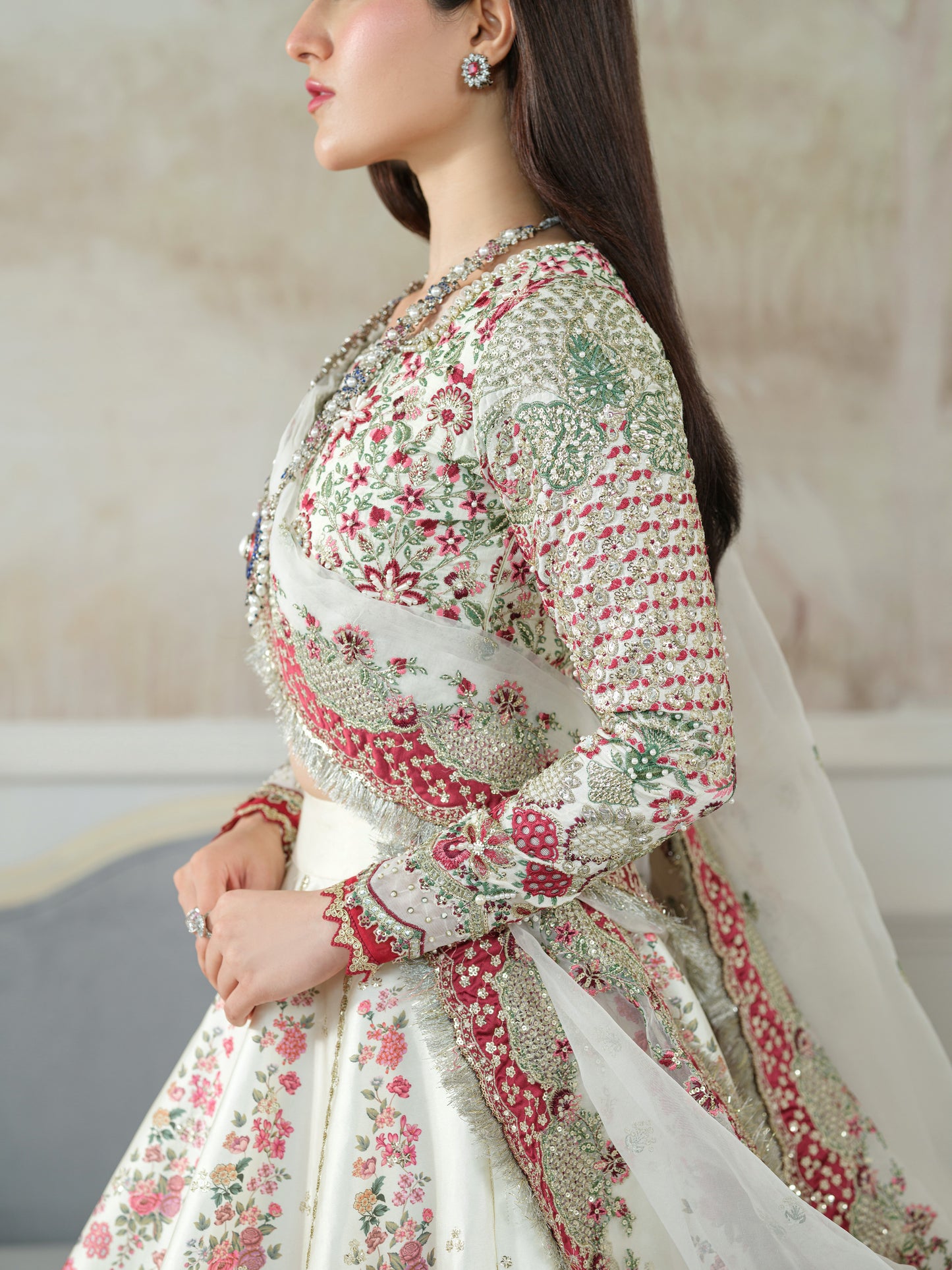 Rs 42000 Aneelas Stitched Bridal Choli Lehenga 3pc [BR-08-A] [Dispatch Ready]