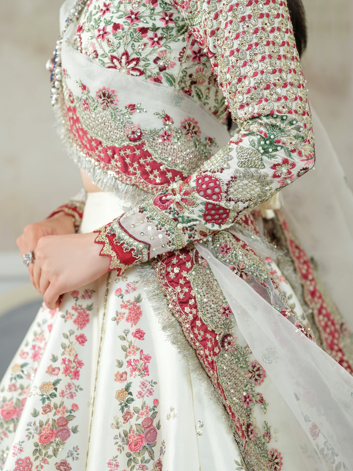 Rs 42000 Aneelas Stitched Bridal Choli Lehenga 3pc [BR-08-A] [Dispatch Ready]