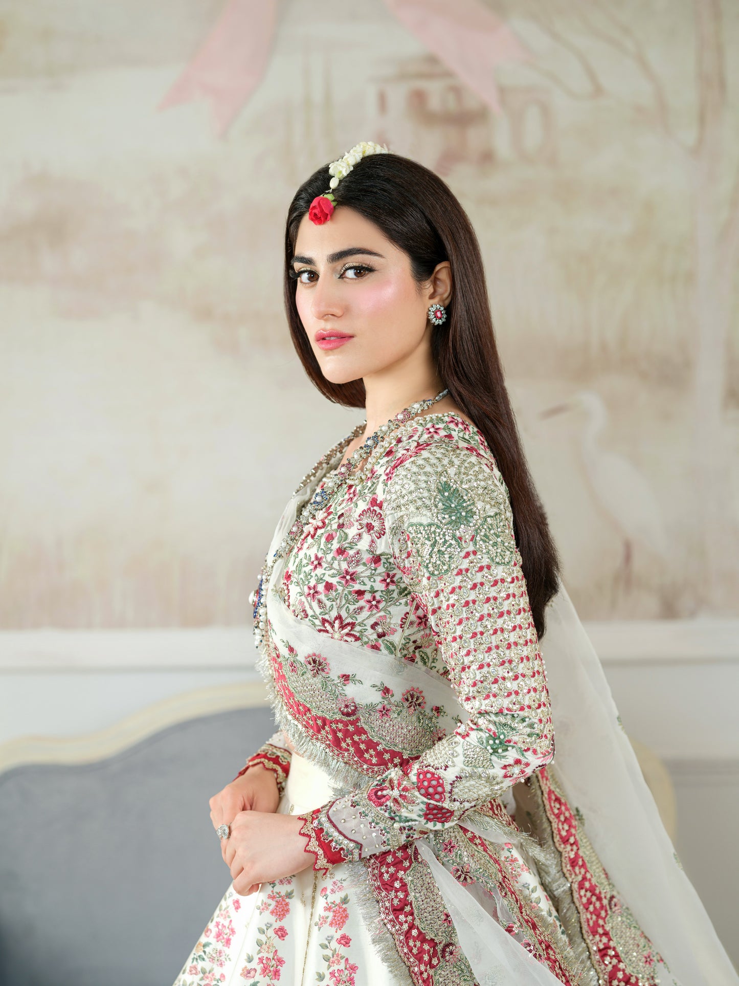 Rs 42000 Aneelas Stitched Bridal Choli Lehenga 3pc [BR-08-A] [Dispatch Ready]