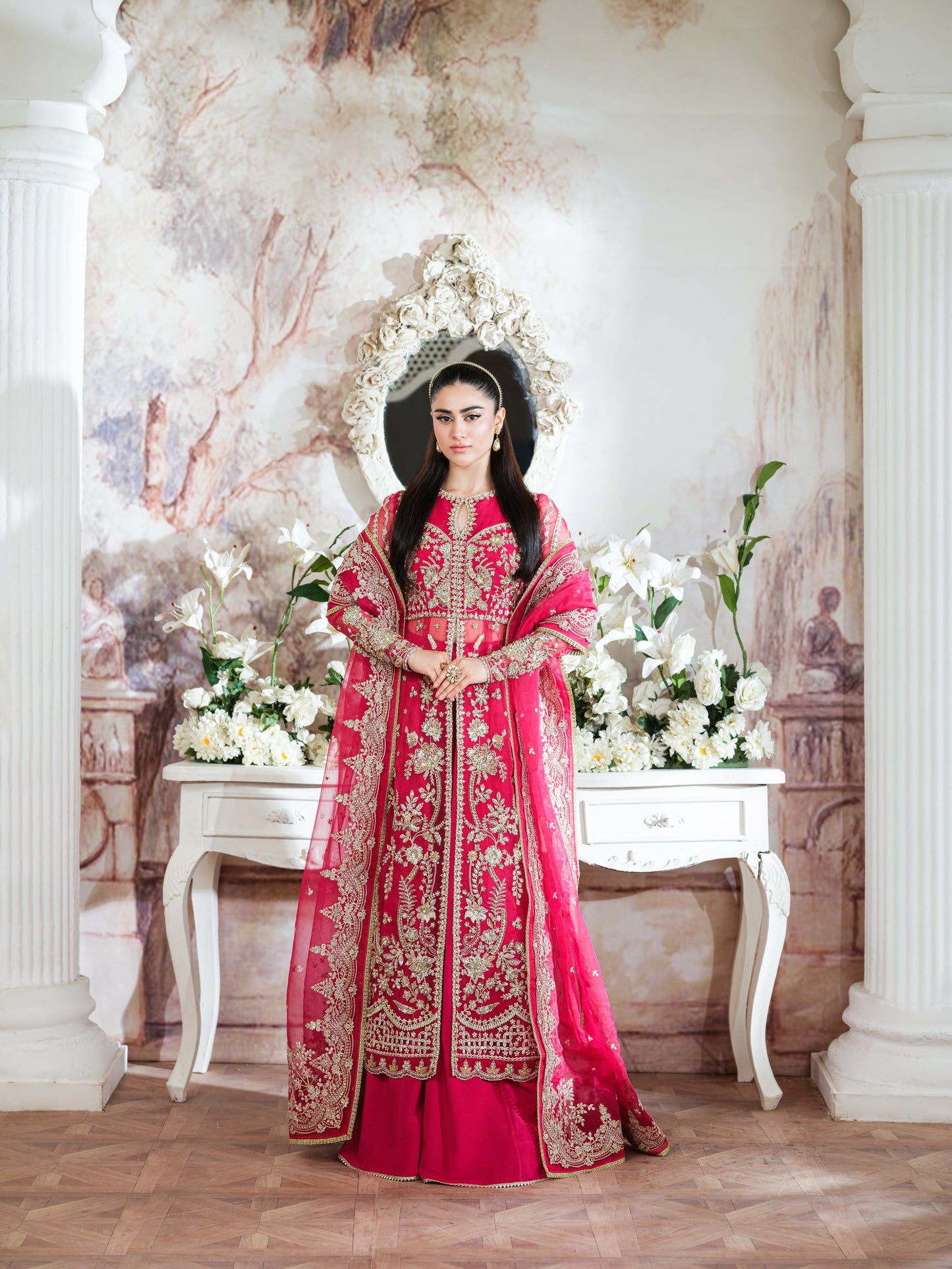 Aneelas Stitched Wedding/ Bridal Ada Work 3pc [BR-06] [Dispatch Time 2 Months]