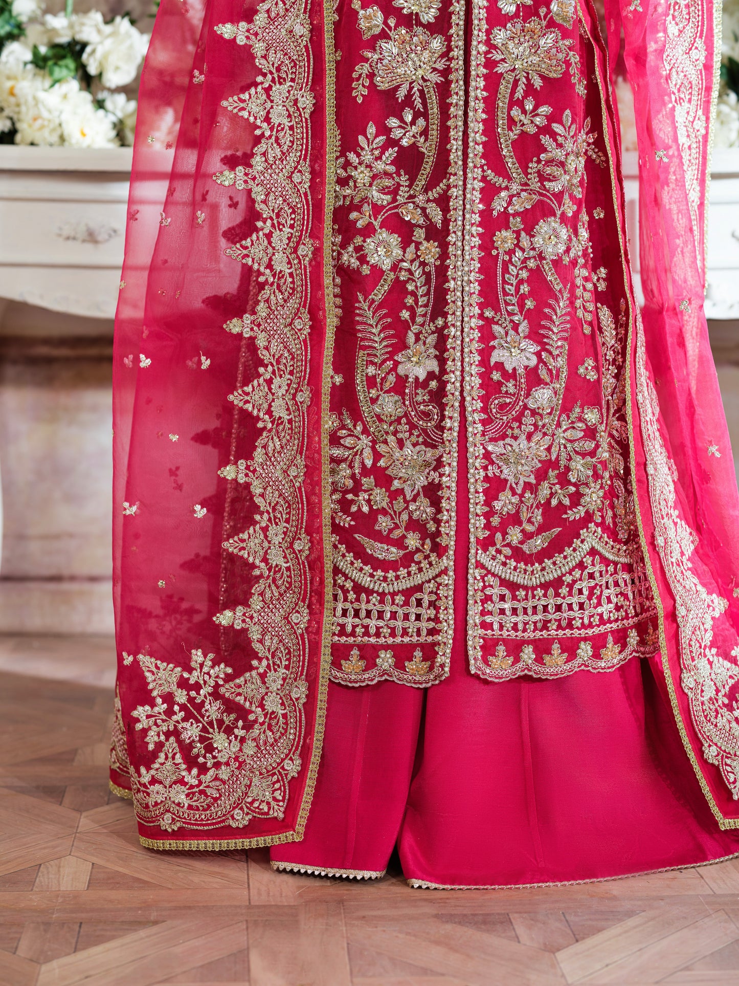 Aneelas Stitched Wedding/ Bridal Ada Work 3pc [BR-06] [Dispatch Time 2 Months]