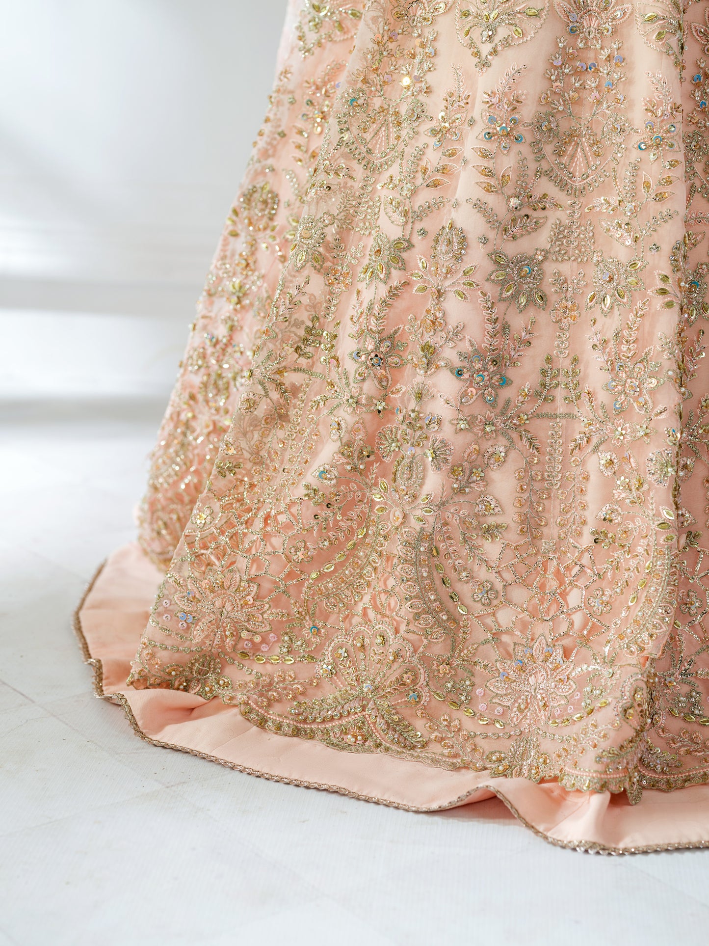 Aneelas Heavy Ada Work Bridal Maxi 3pc Stitched [BR-07] [Dispatch Time 2 Months]