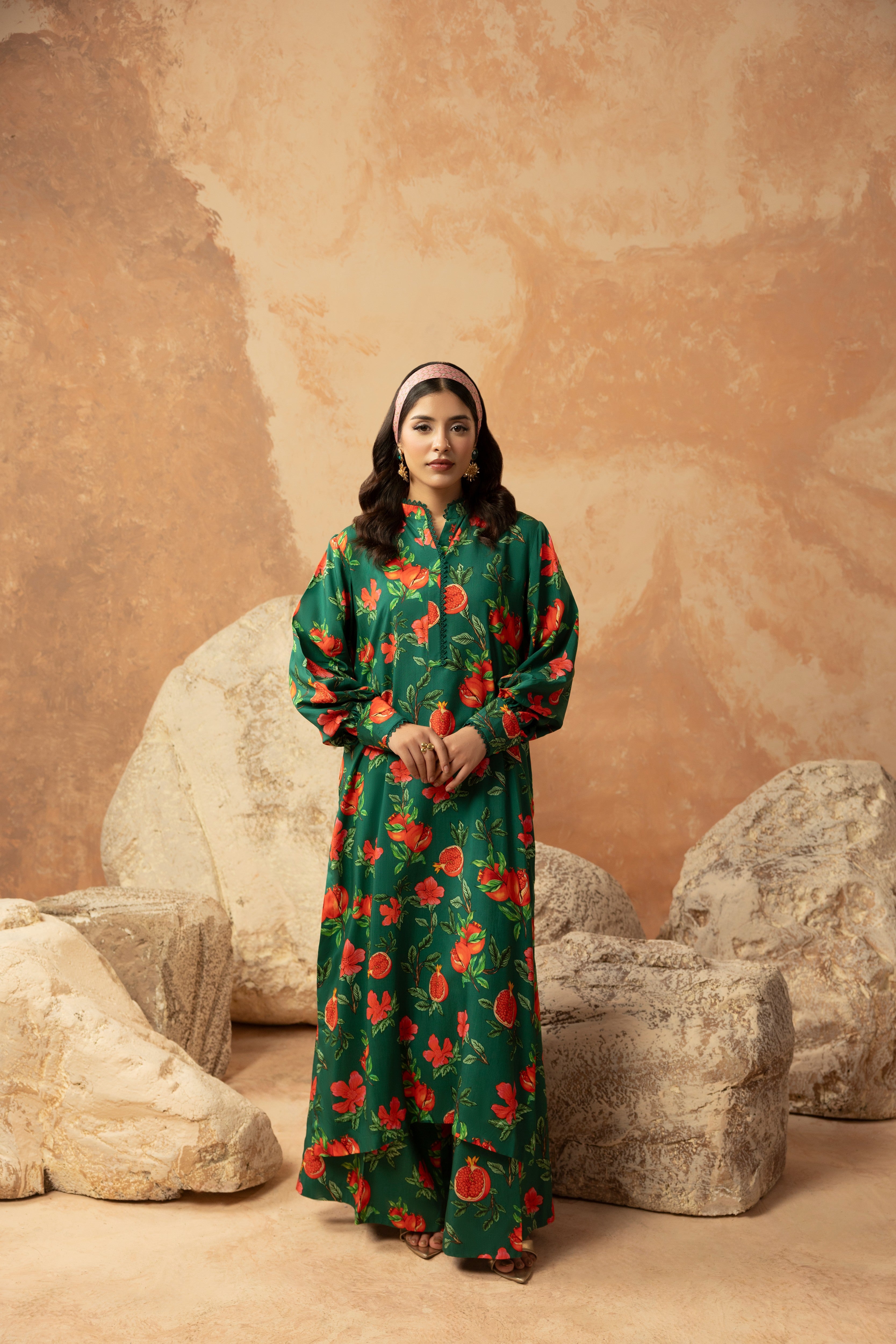 Aneelas Viscose Printed Shirt Trouser 2pc [VC-26-28] [Dispatch Time 2 Months]