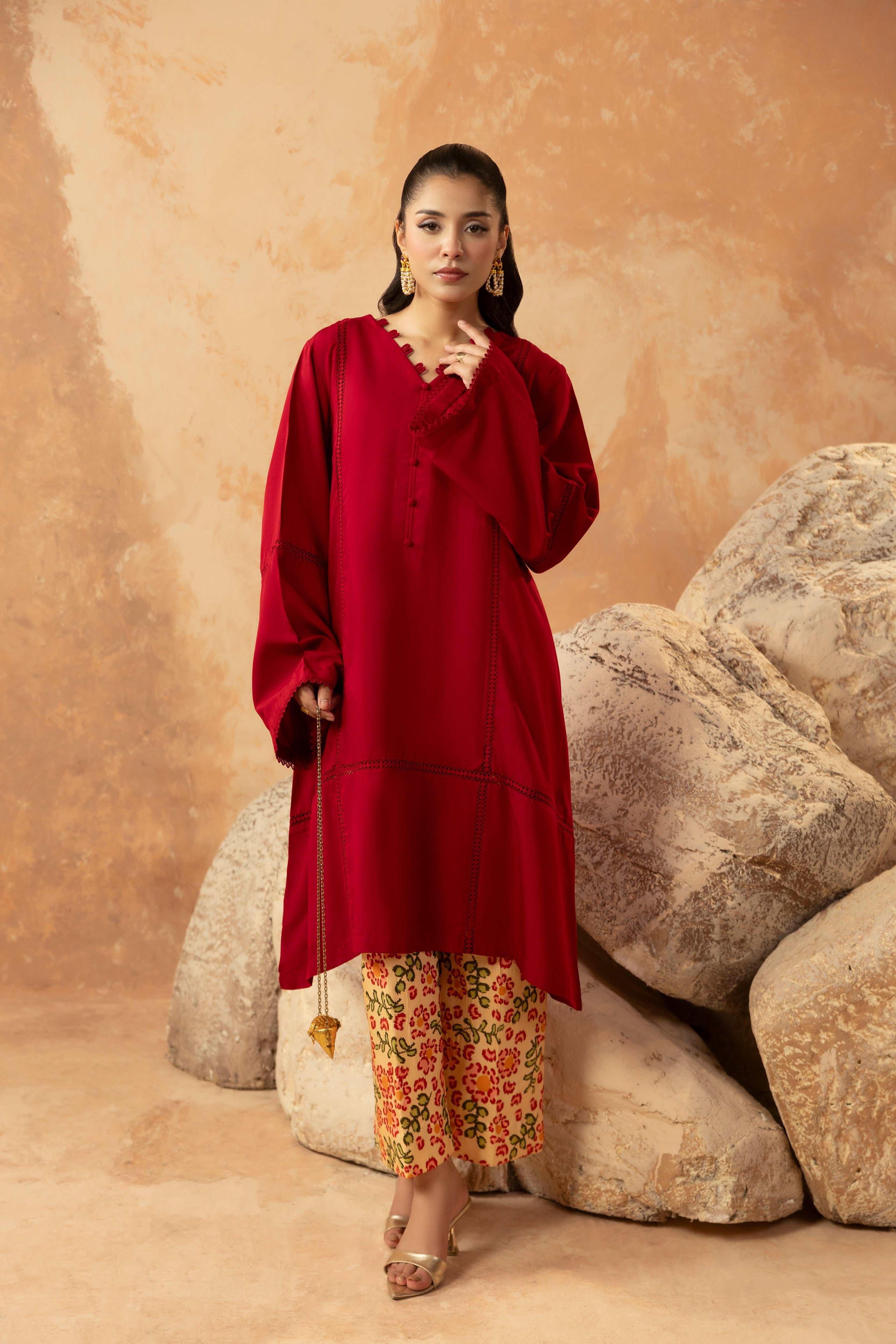 Aneelas Viscose Shirt Printed Trouser [VC-26-24] Dispatch Time 2 Months]