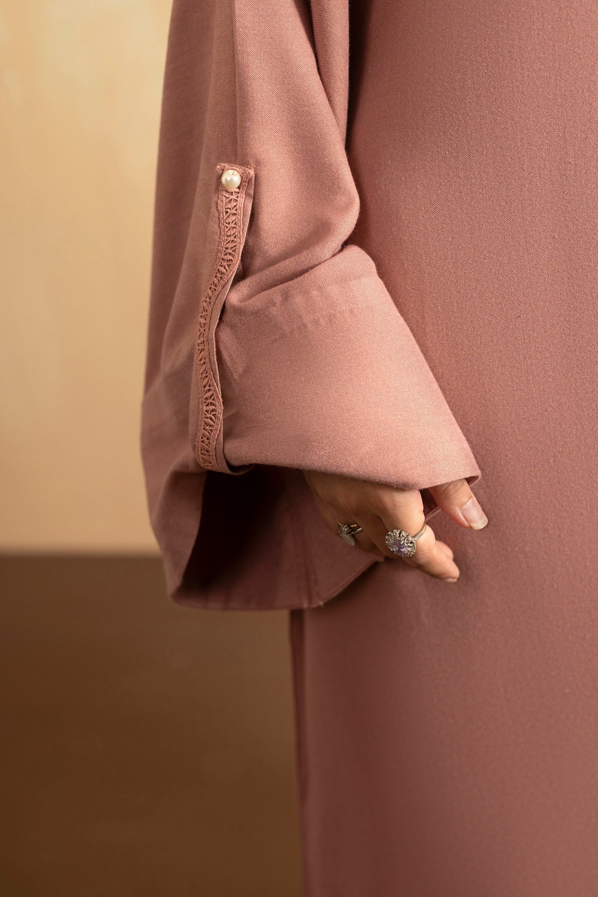 Aneelas Peach Wool Loose Fit Shirt Trouser 2pc [PL-26-06] [Est. Dispatch Time 2 Months]