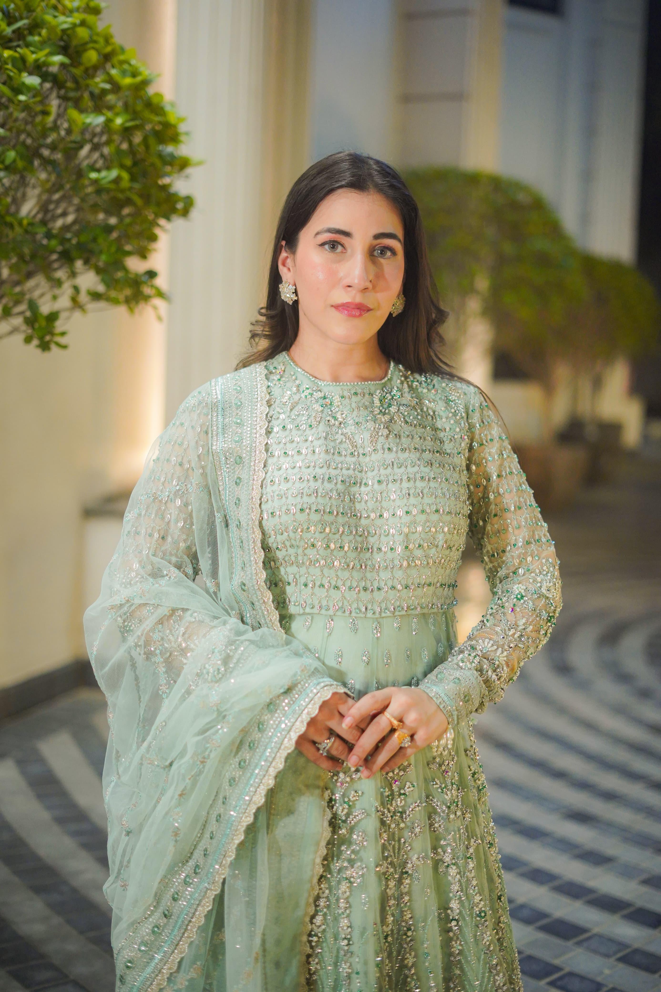 Rs 40500 Aneelas Very Heavy Ada Work Bridal/ Wedding Stitched 3pc [BR-03] [Dispatch Time 3 Months]