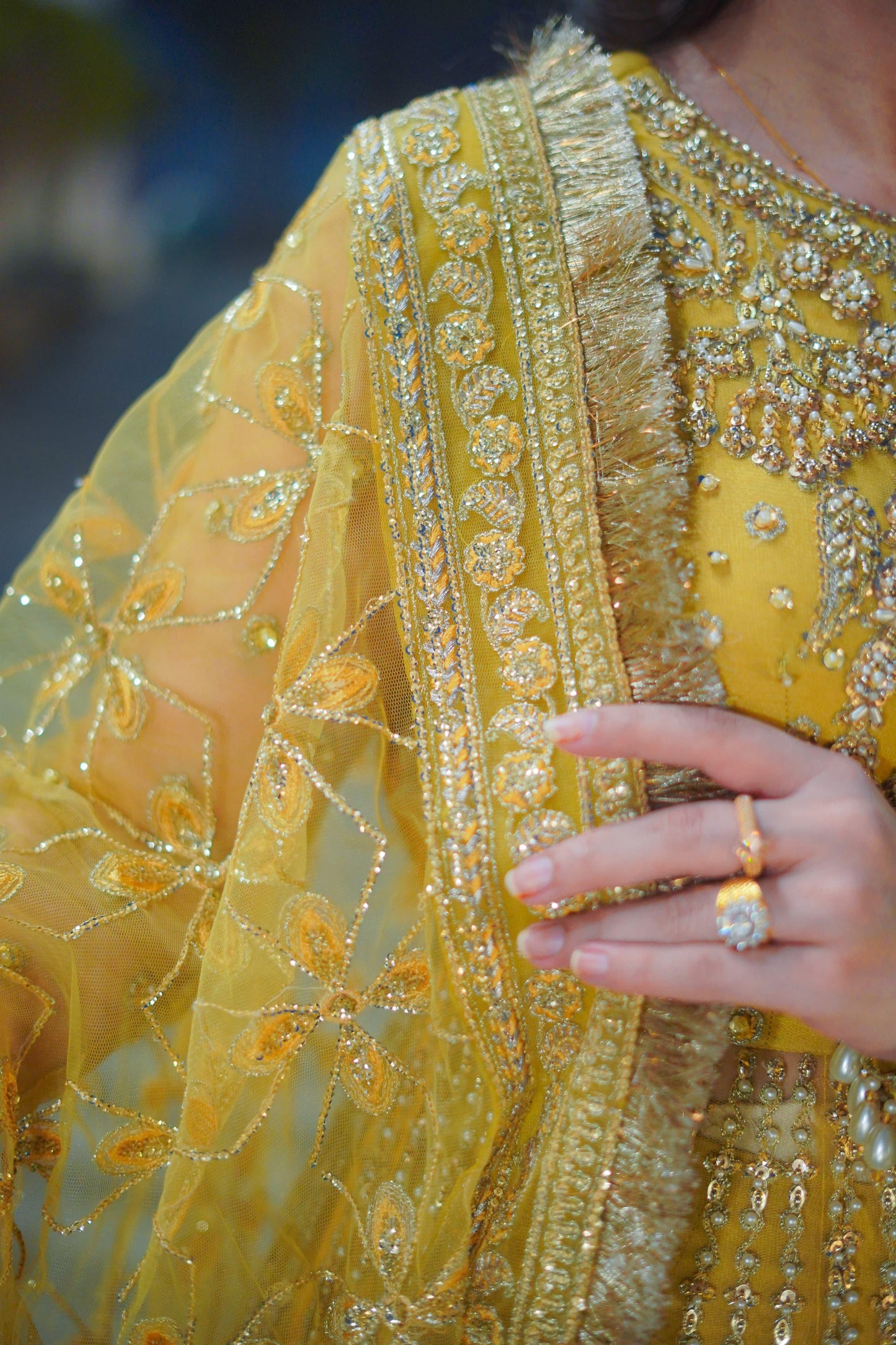 Rs 38500 Aneelas Bridal/ Wedding Stitched Very Heavy Ada Work maxi 3pc [BR-02] [Dispatch Time 2 Months]
