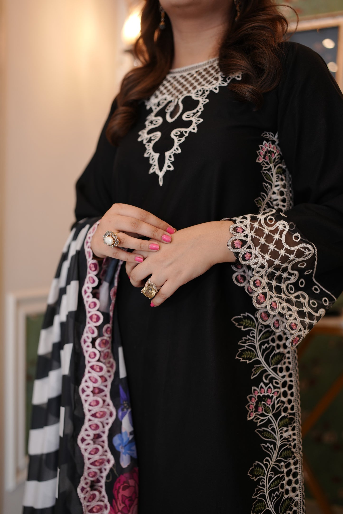 Rs 12500 Aneelas Stitched Luxury Lawn Emb 3pc Silk Duppata [LUX-26-88] [Dispatch Time 2 Months]