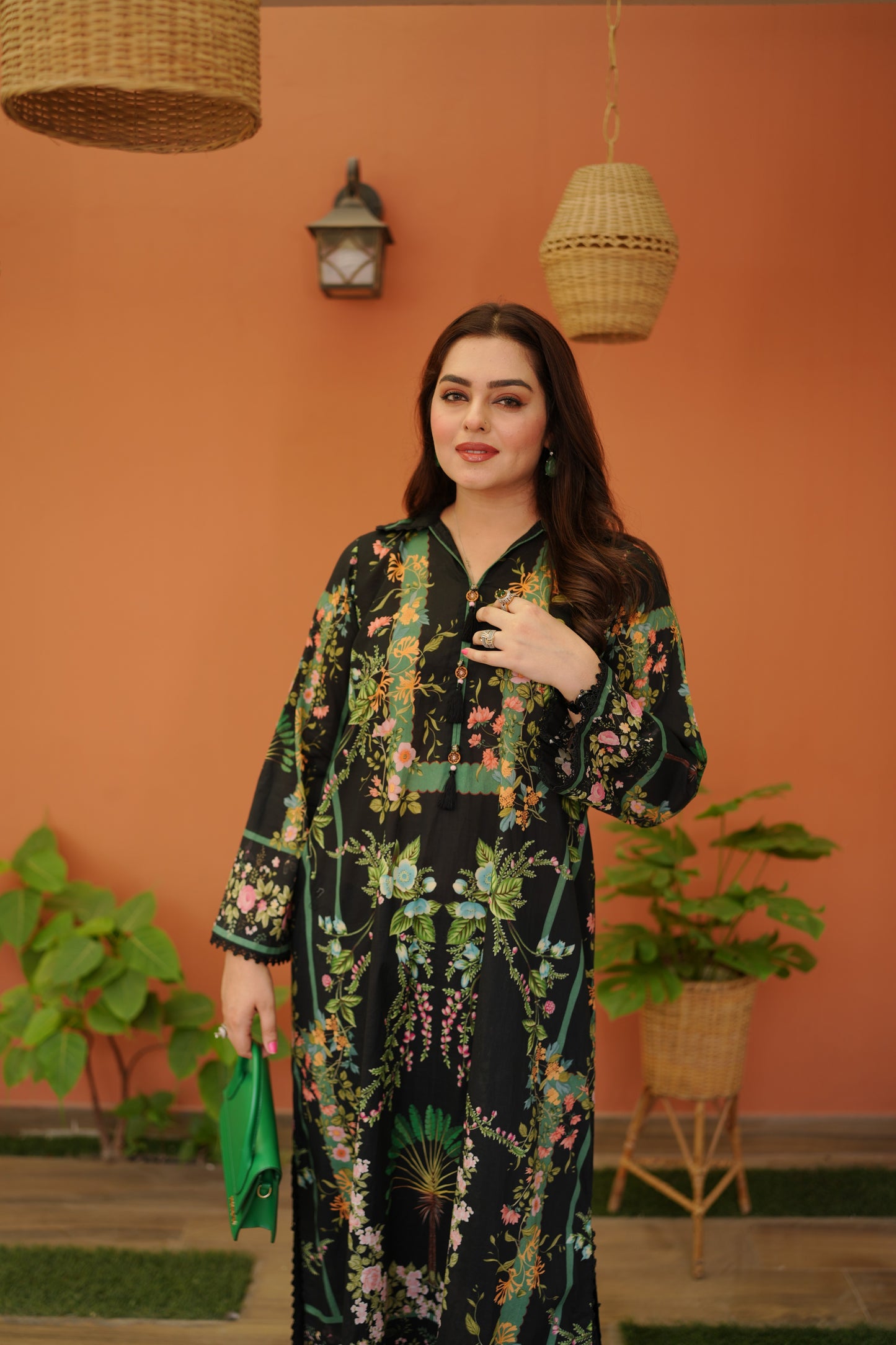 Rs 5500 Aneelas Stitched Print Kaftan 2pc [SPR-26-60] [Dispatch Time 2 Months]