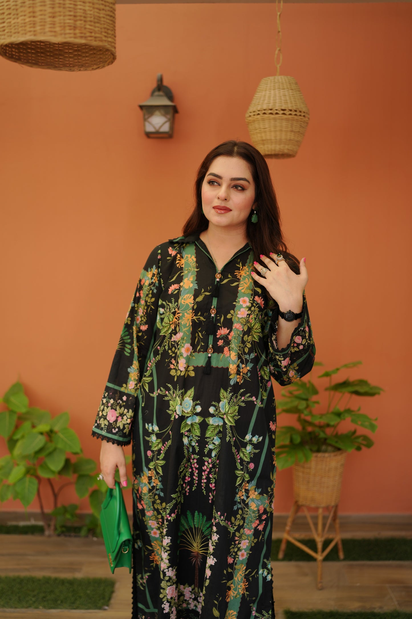 Rs 5500 Aneelas Stitched Print Kaftan 2pc [SPR-26-60] [Dispatch Time 2 Months]