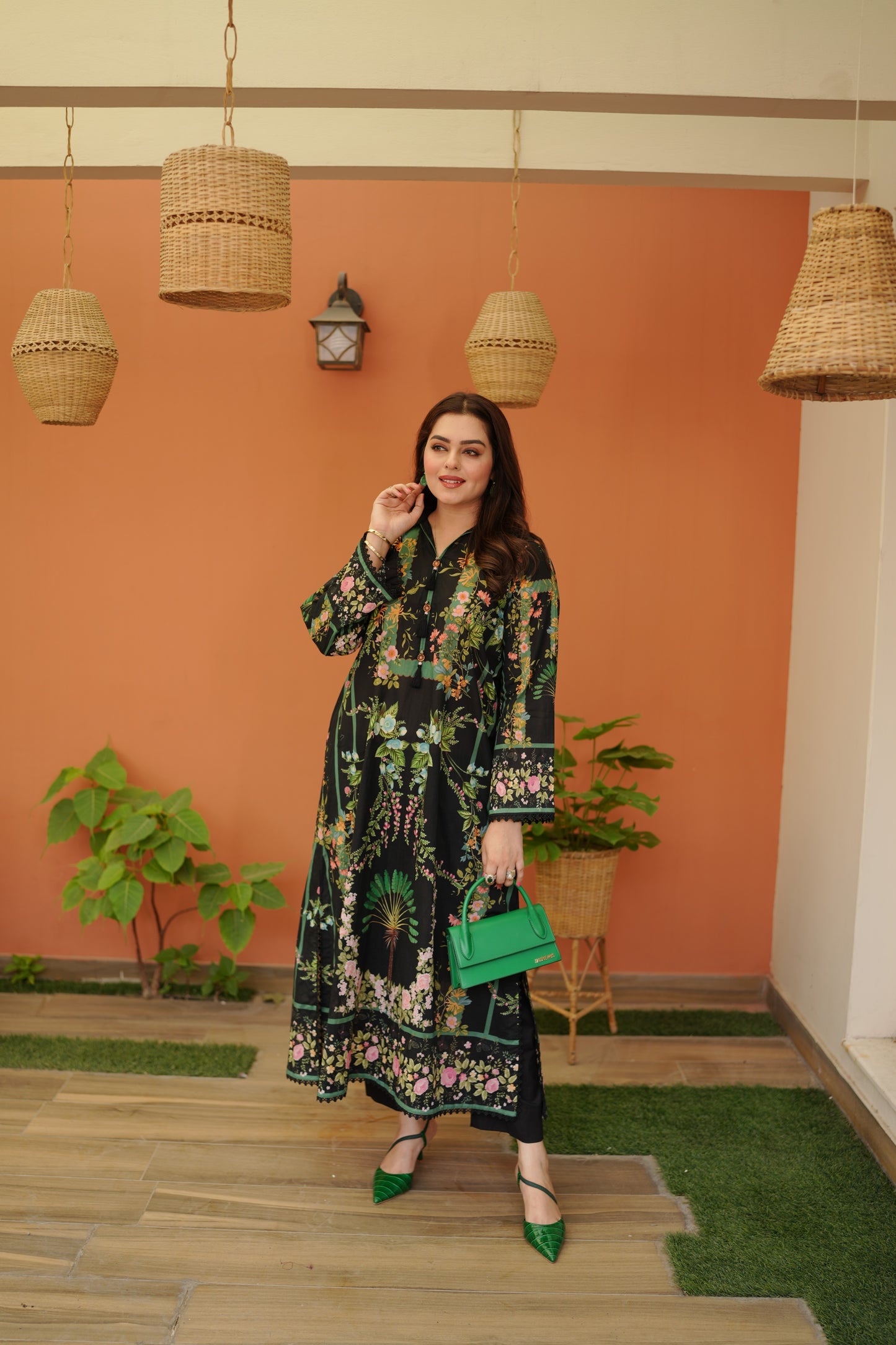 Rs 5500 Aneelas Stitched Print Kaftan 2pc [SPR-26-60] [Dispatch Time 2 Months]