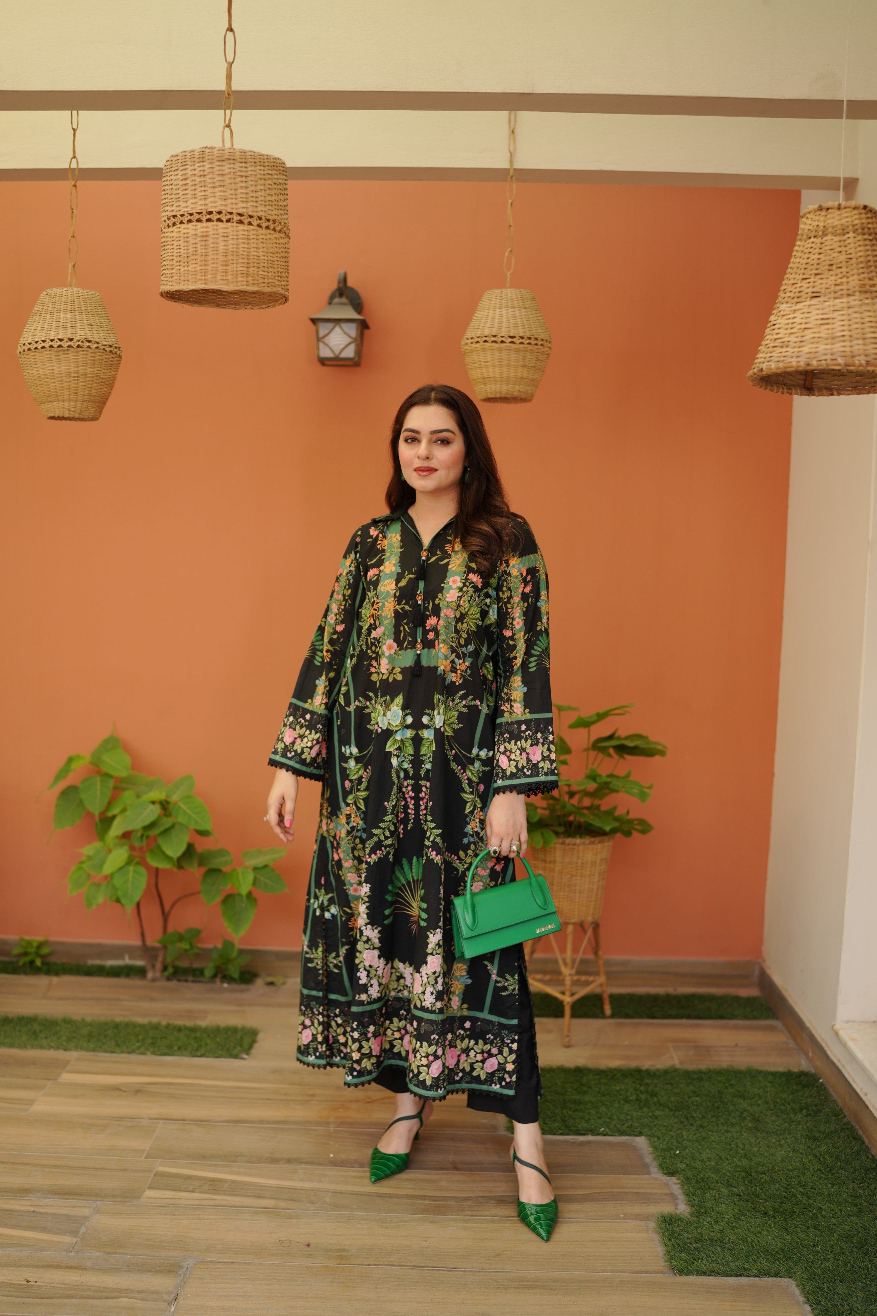 Rs 5500 Aneelas Stitched Print Kaftan 2pc [SPR-26-60] [Dispatch Time 2 Months]
