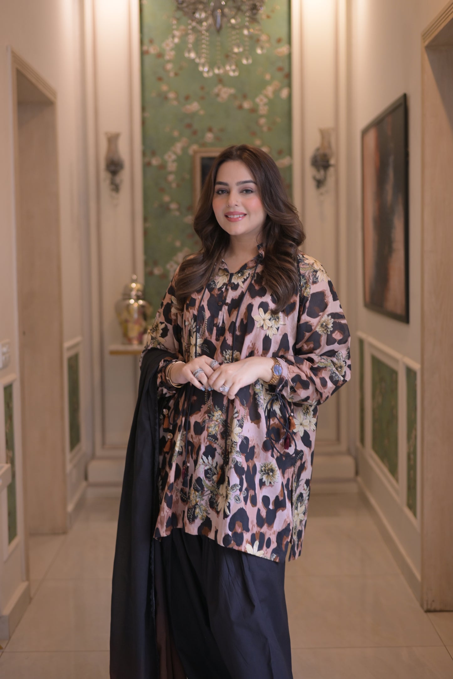 Rs 5500 Aneelas Stitched Printed Lawn 2pc [SPR-26-61] [Dispatch Time 2 Month]