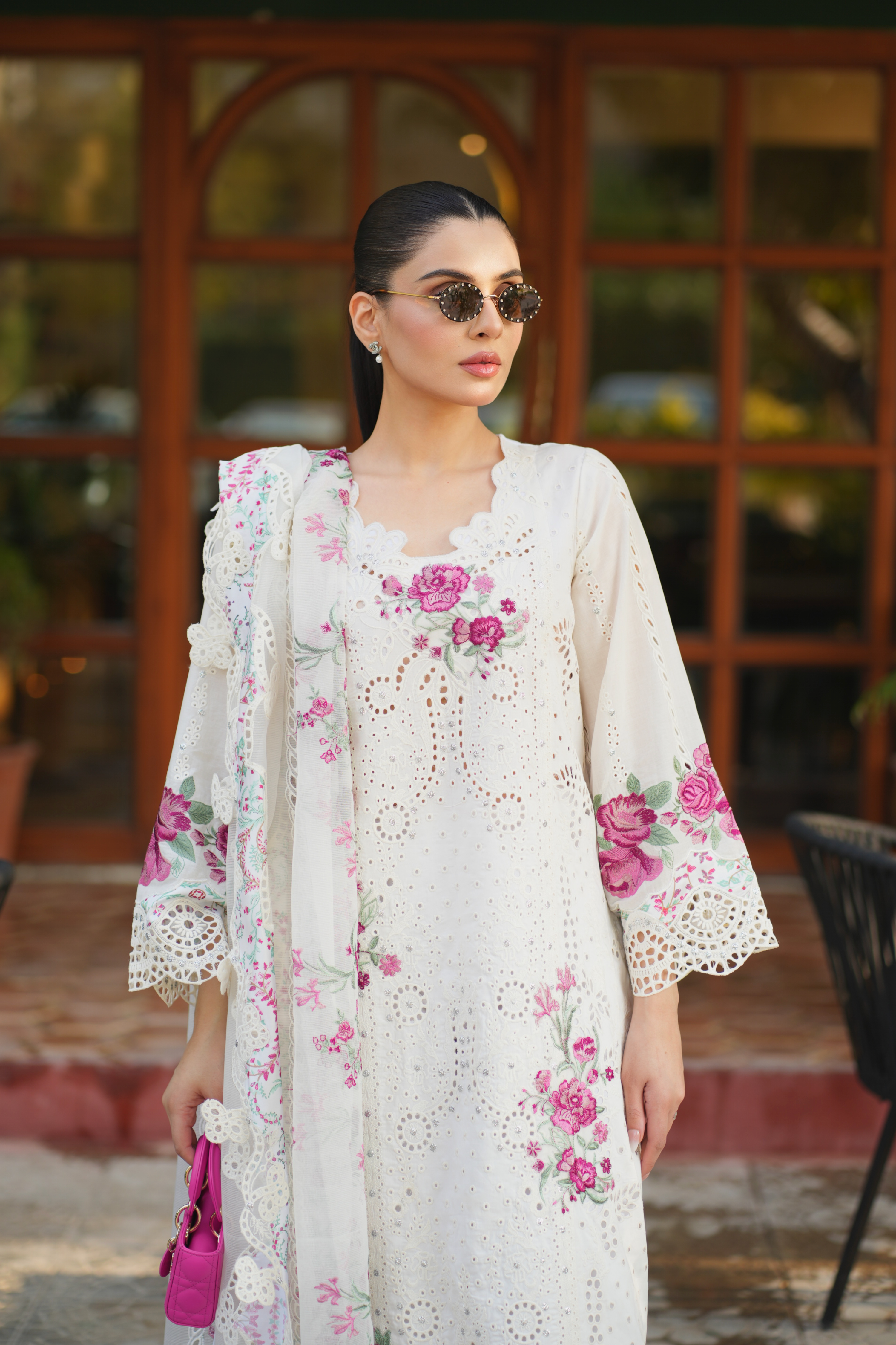 Rs 20500 Aneelas Stitched Signature lawn Emb 3pc [LUX-26-23] [EAD] [Dispatch Time 2 Months]