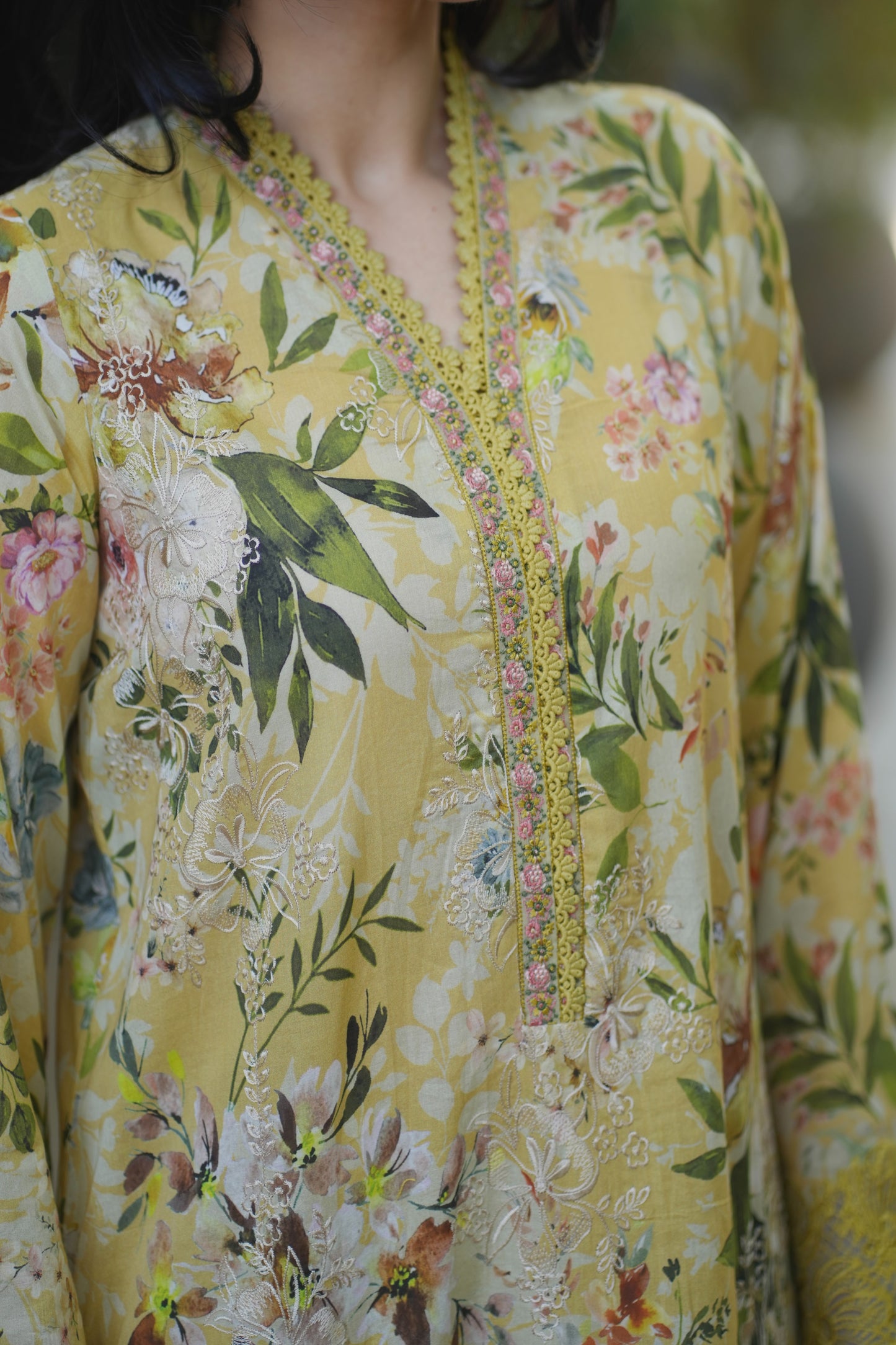 Rs 12500 Aneelas Stitched Lawn Print Emb Shirt Trouser with Printed Duppata 3pc [SPR-26-21] [Dispatch Time 2 Months]