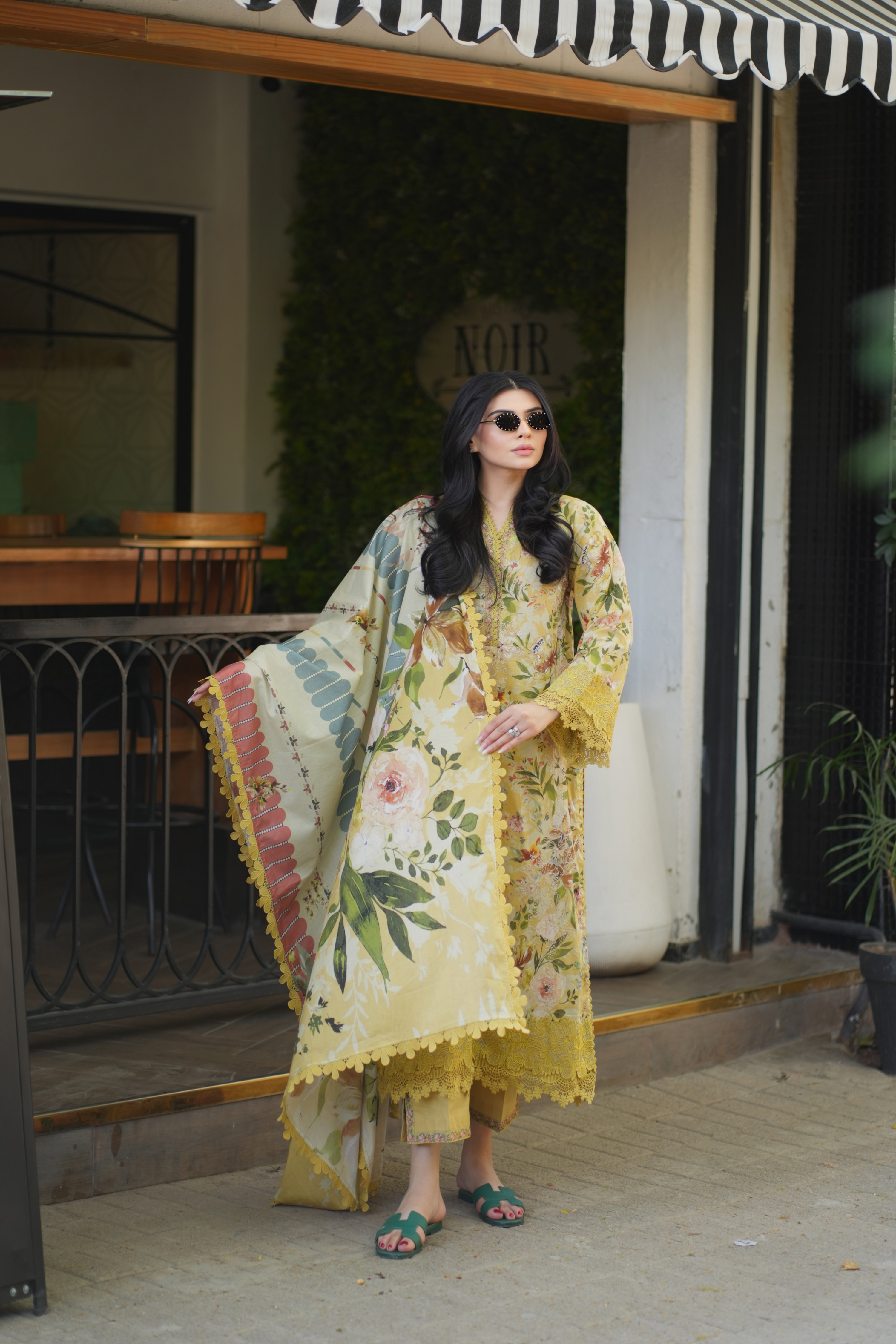 Rs 12500 Aneelas Stitched Lawn Print Emb Shirt Trouser with Printed Duppata 3pc [SPR-26-21] [Dispatch Time 2 Months]