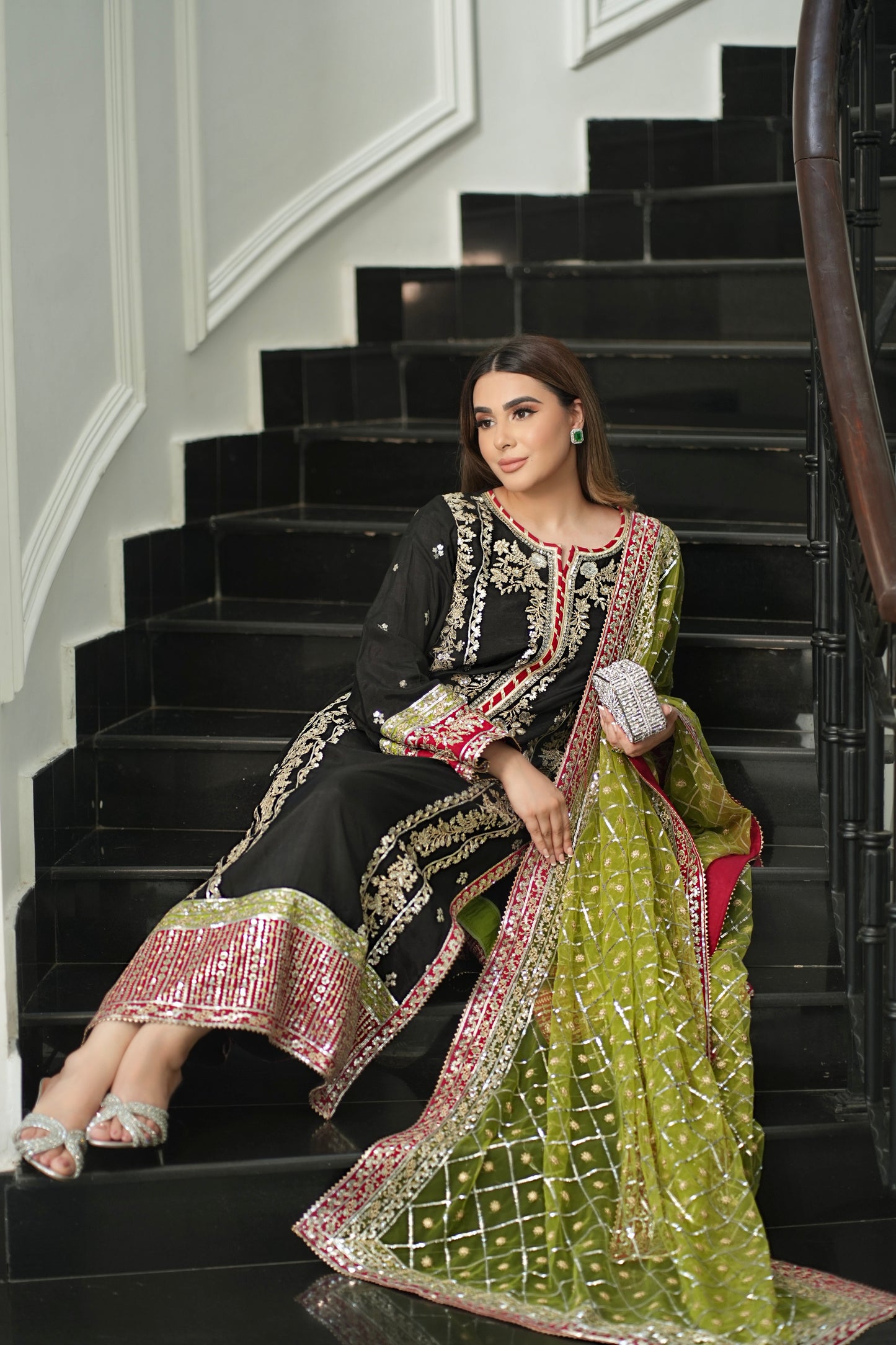 Rs 19500 Aneelas Wedding Stitched Raw Silk 3pc [FC-07] [Dispatch time 2 Months]