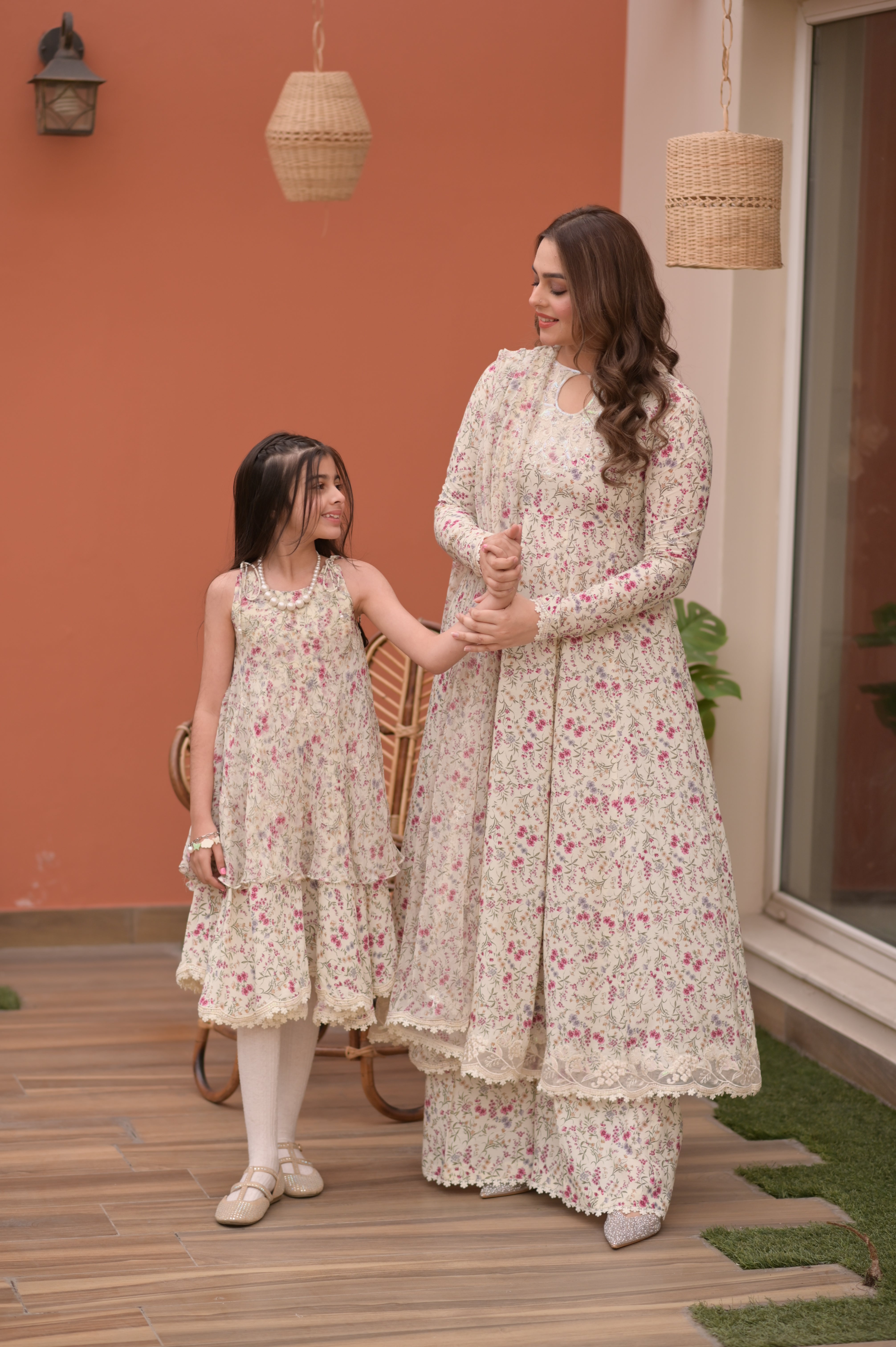 Rs 8000 Aneelas Kids Stitched Frock 2pc [KD-02-B] [Dispatch Ready]